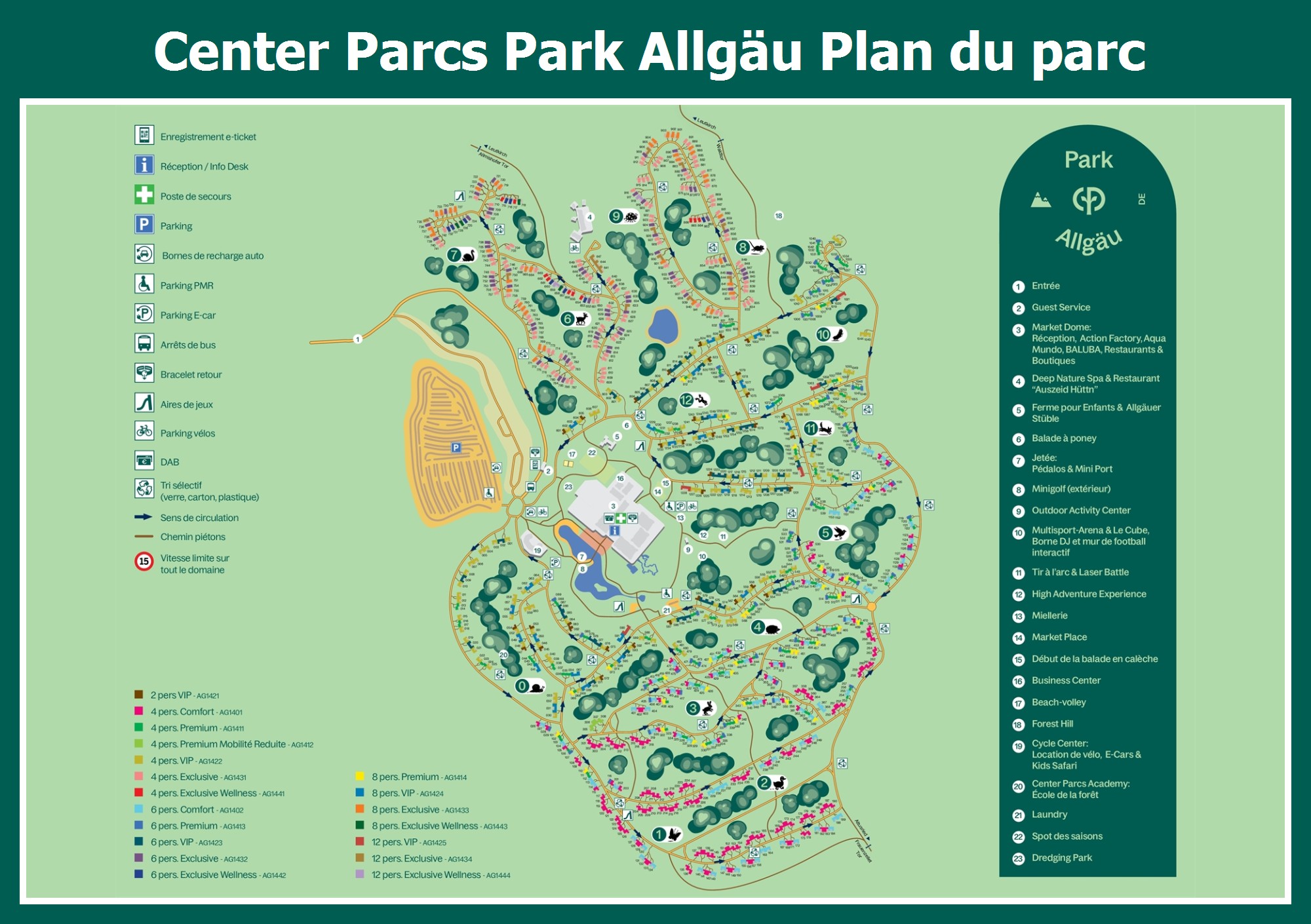 Plan Center Parcs Park Allgäu
