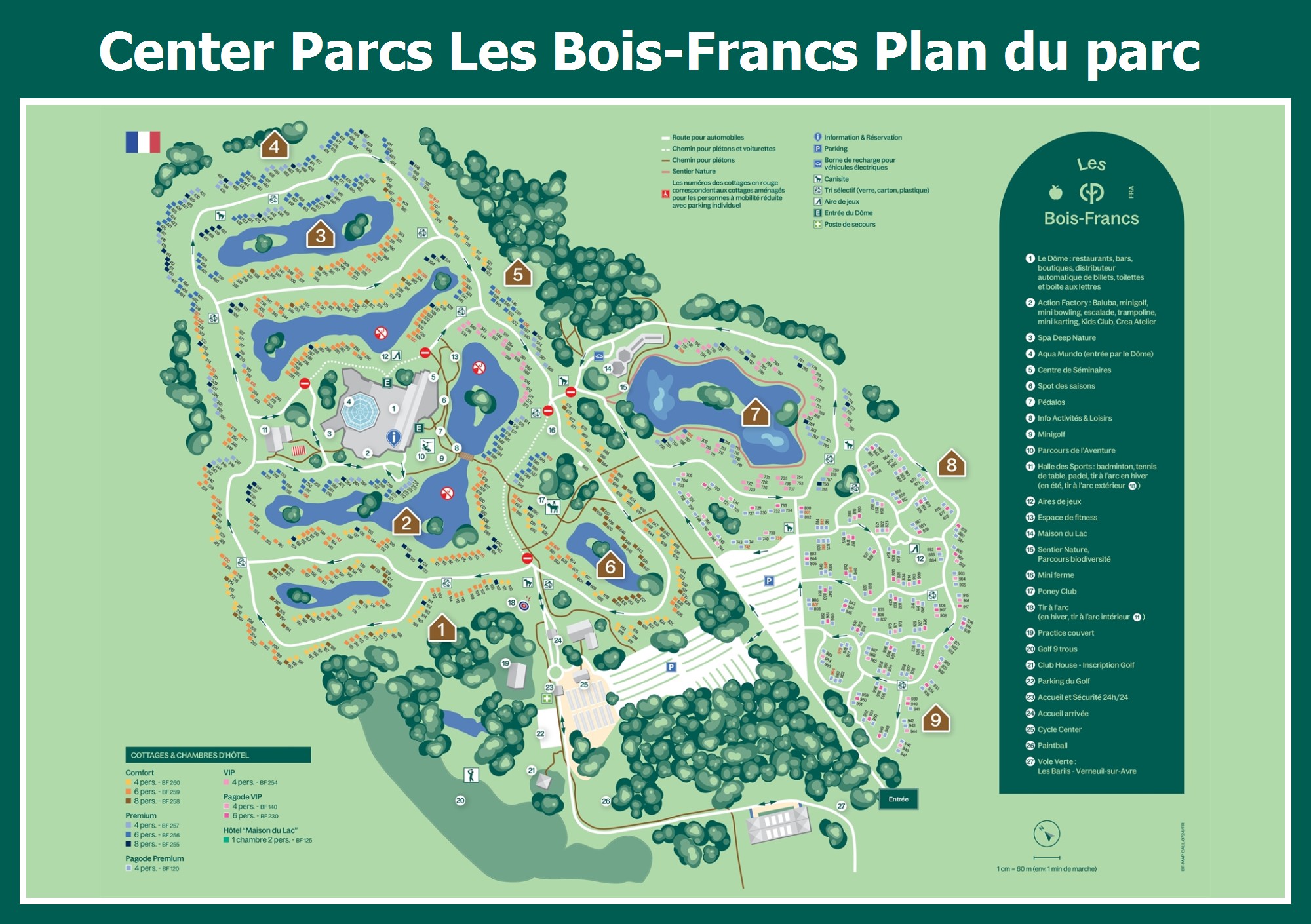 // Le plan de Center Parcs Les BoisFrancs ParkExplorer