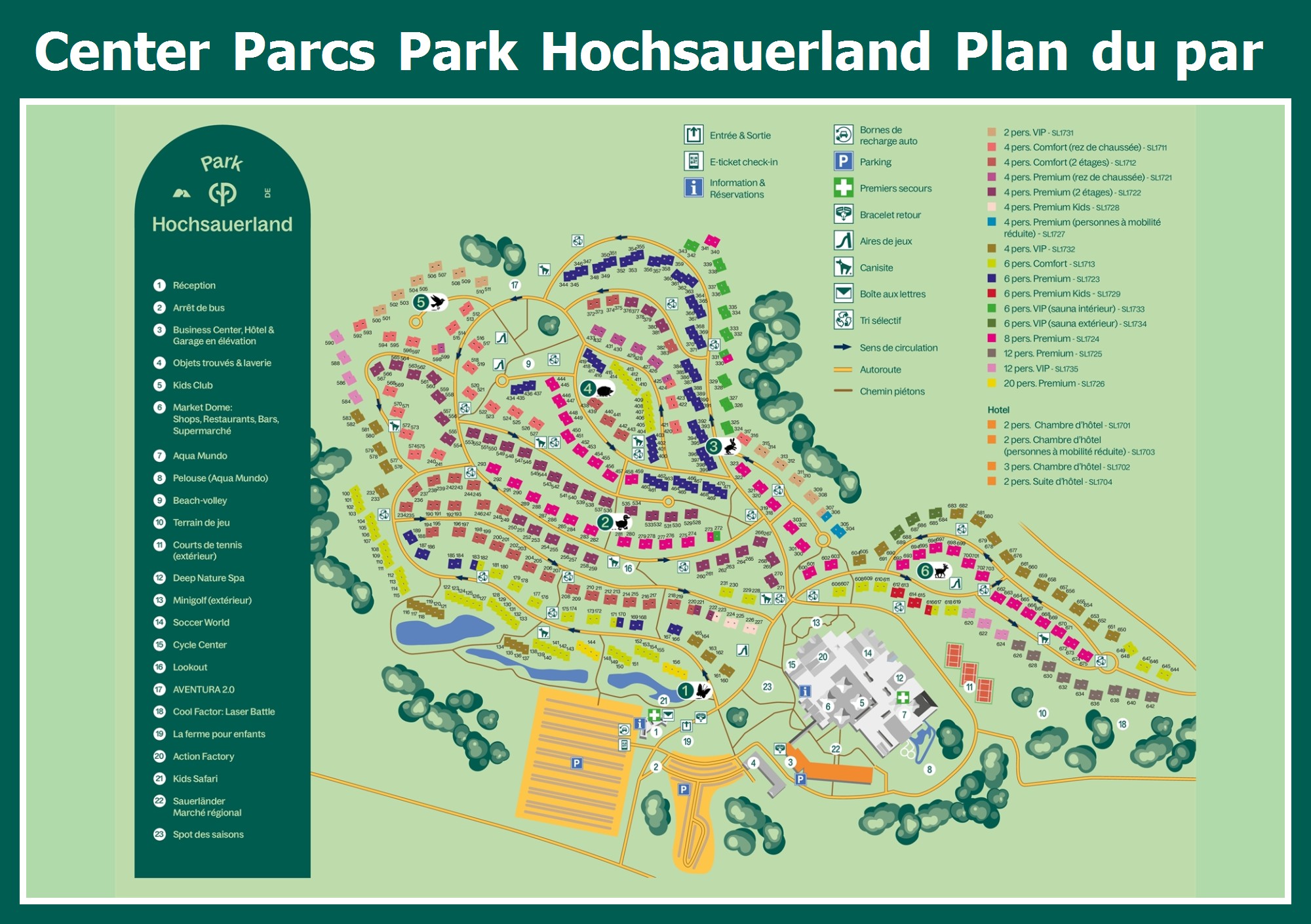 Plan Center Parcs Park Hochsauerland