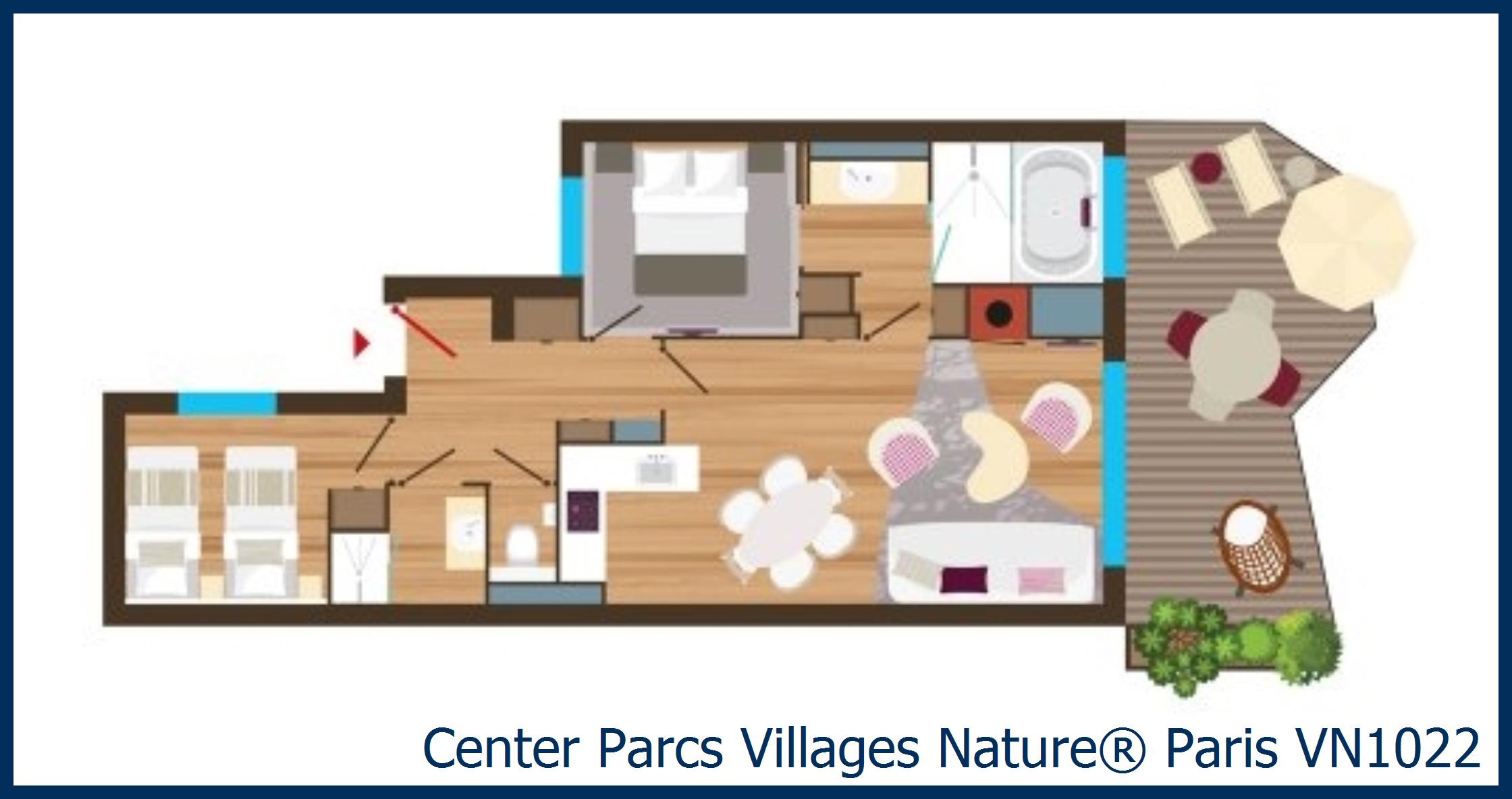 // VN1022 Appartement VIP pour 4 personnes de Center Parcs Villages Nature Paris ParkExplorer
