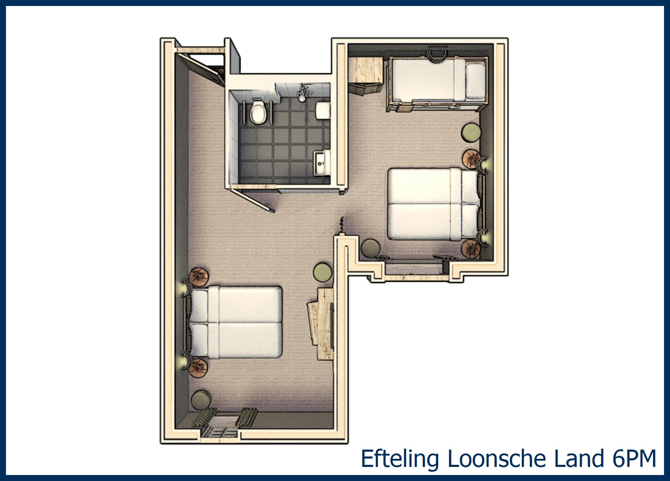 Chambre d’hôtel adaptée 6 personnes 6PM à Loonsche Land