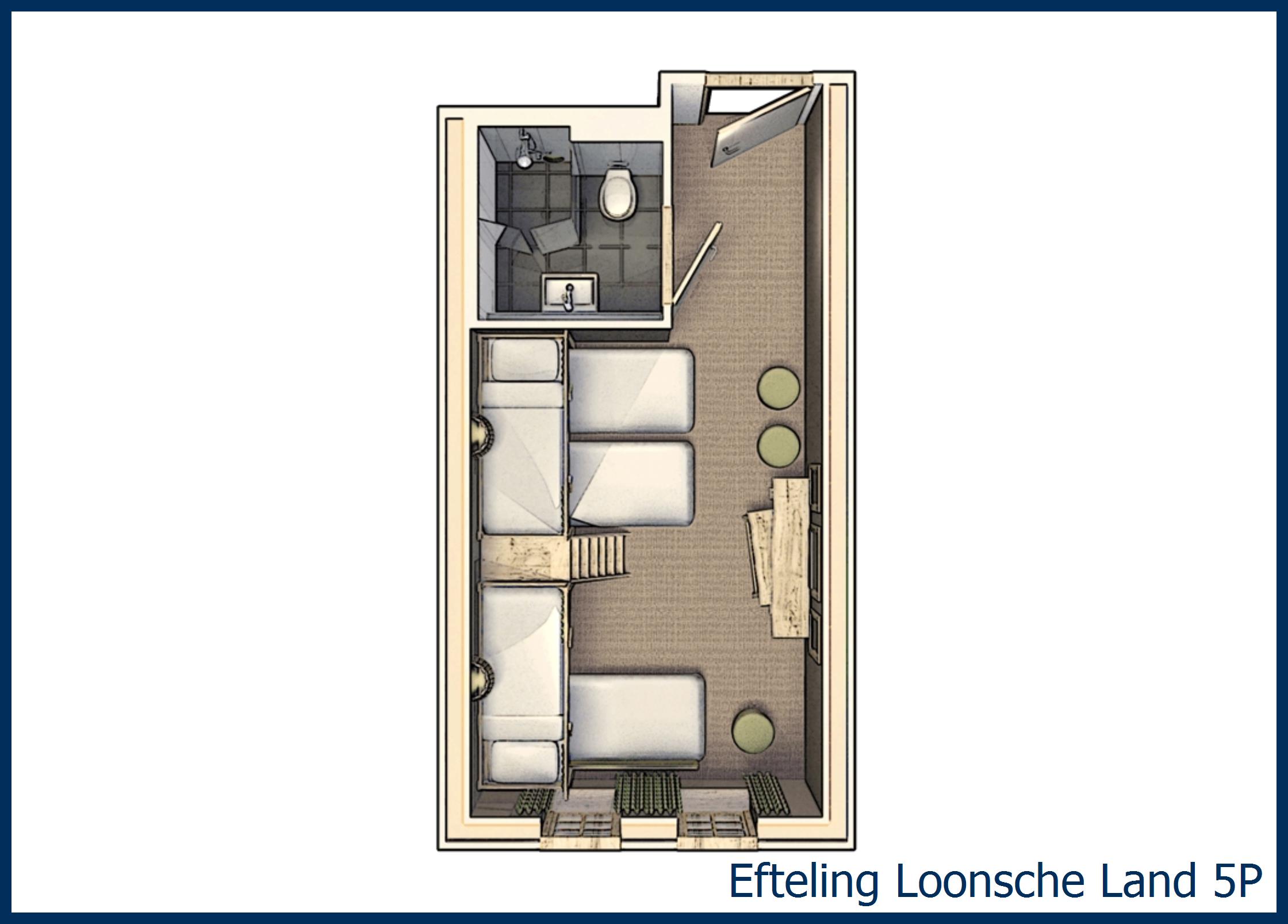 Standaard hotelkamer 5-persoons 5P in Loonsche Land