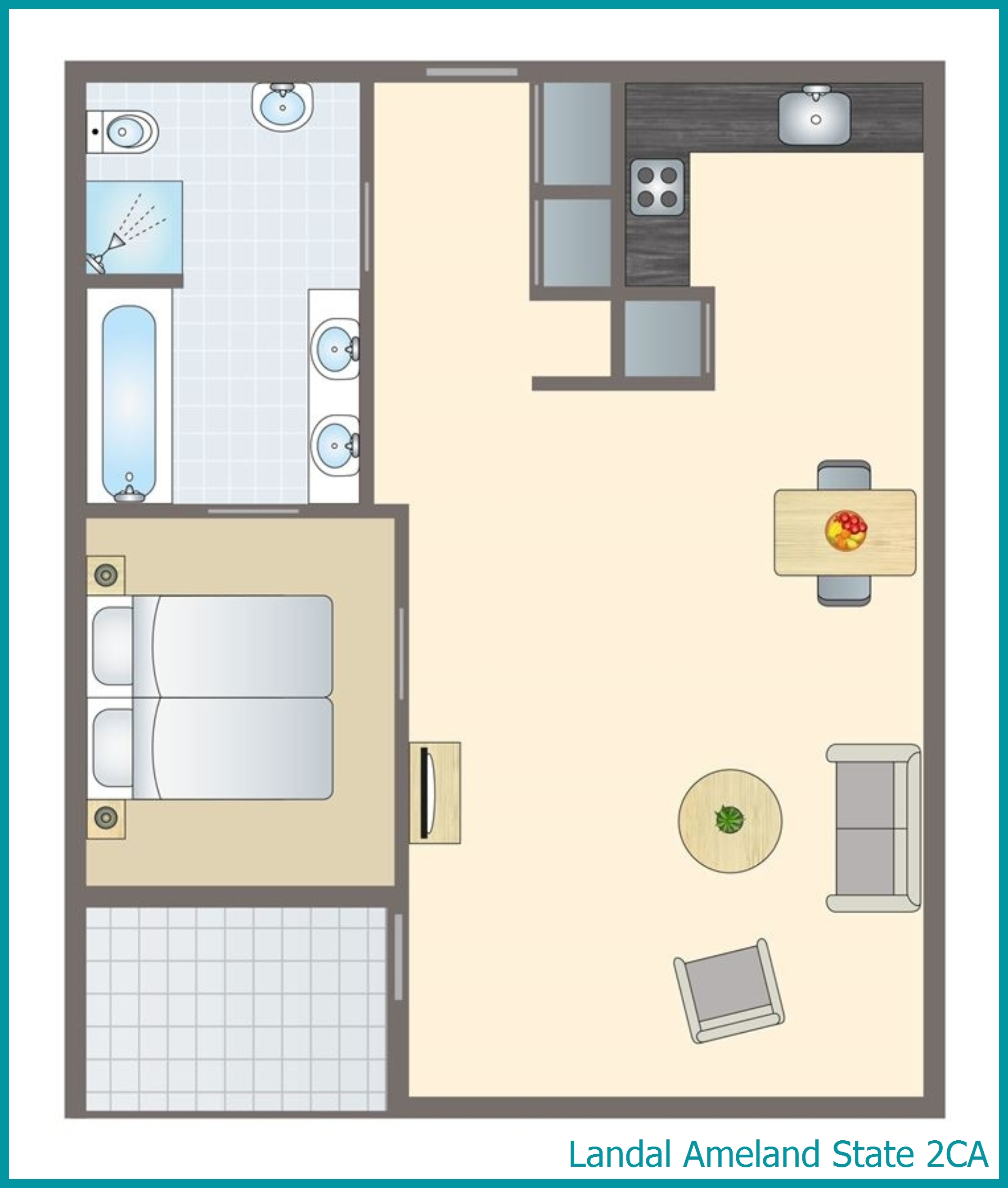 2-persoons appartement 2CA in Ameland State