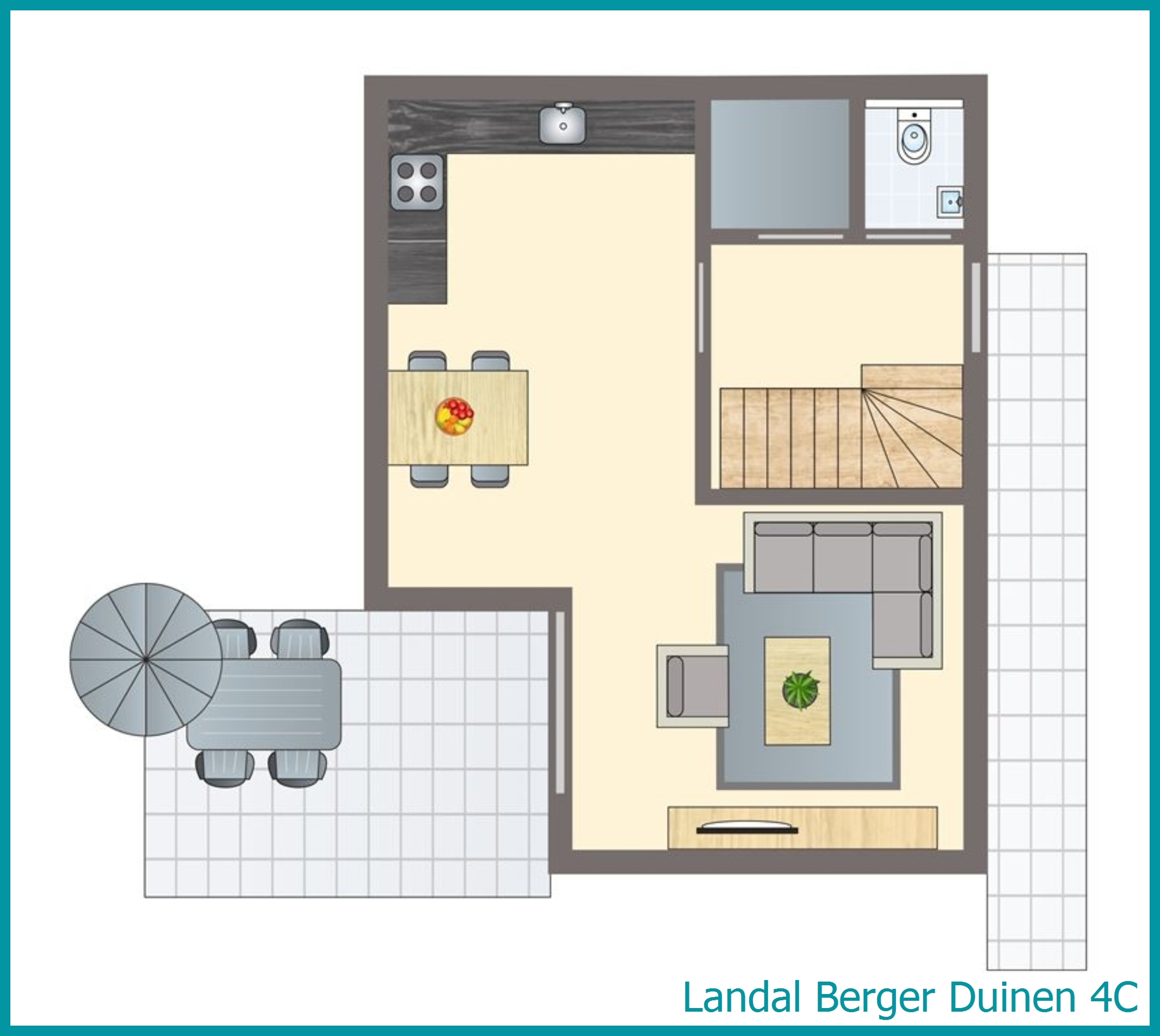 4-persoons woning 4C in Berger Duinen