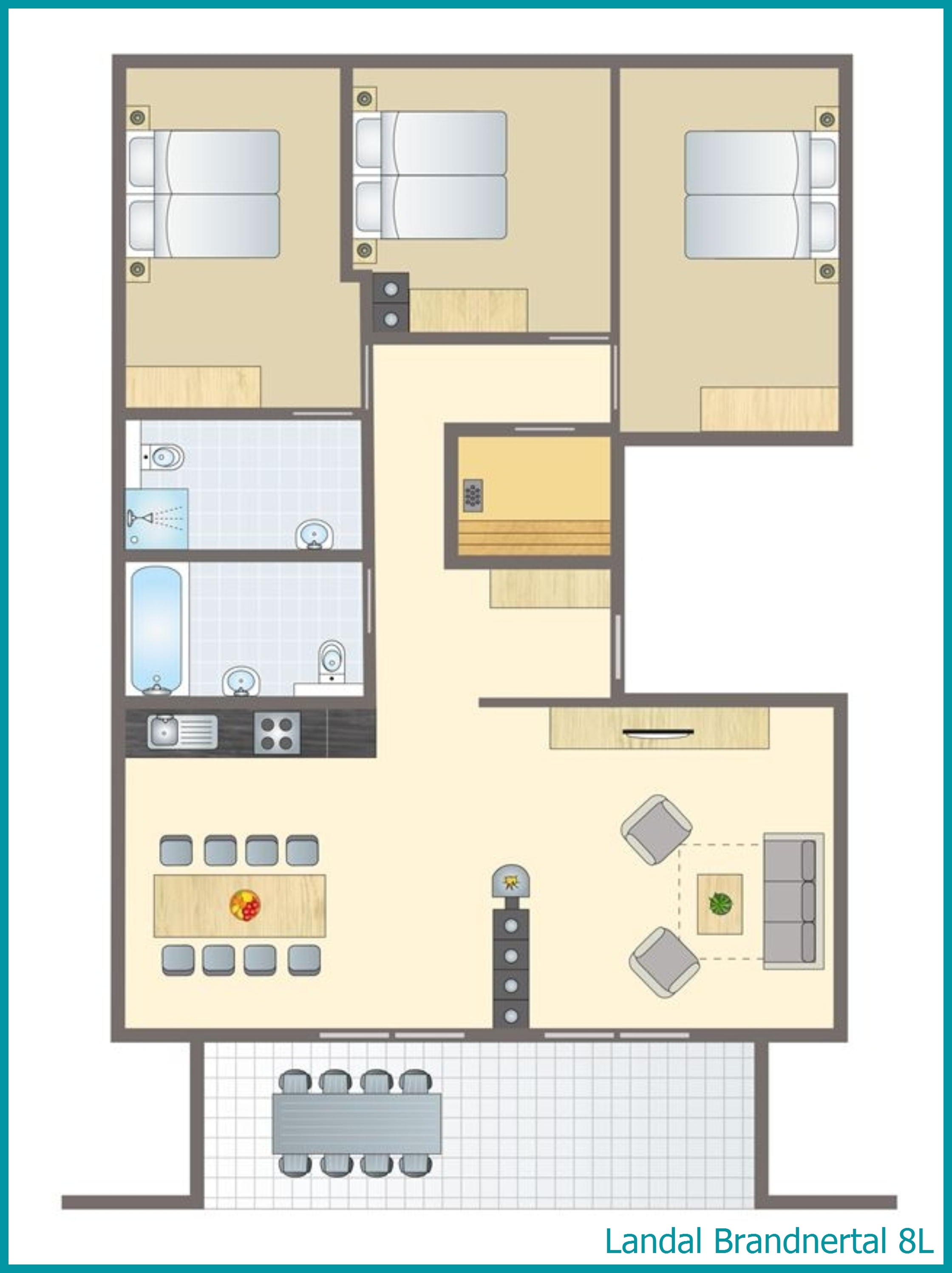 8-persoons appartement 8L in Brandnertal