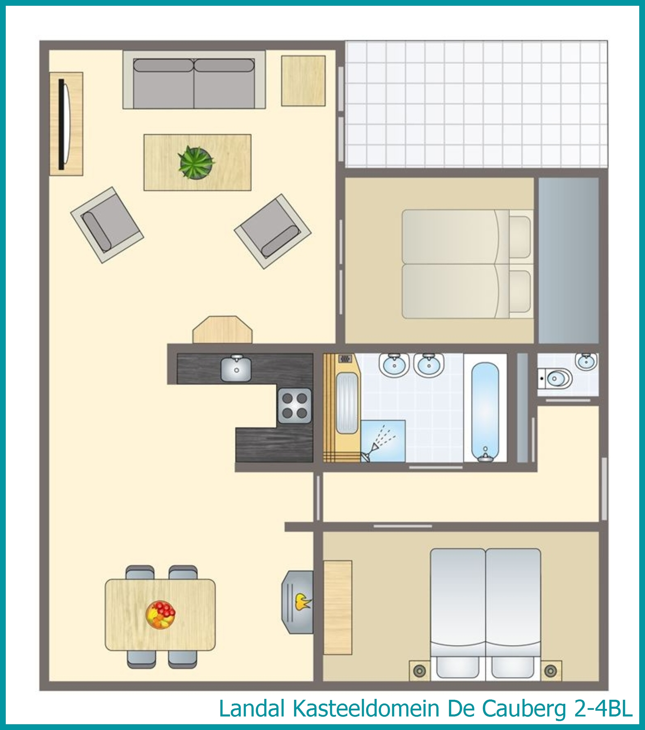 2-4-persoons penthouse 2-4BL in Kasteeldomein De Cauberg