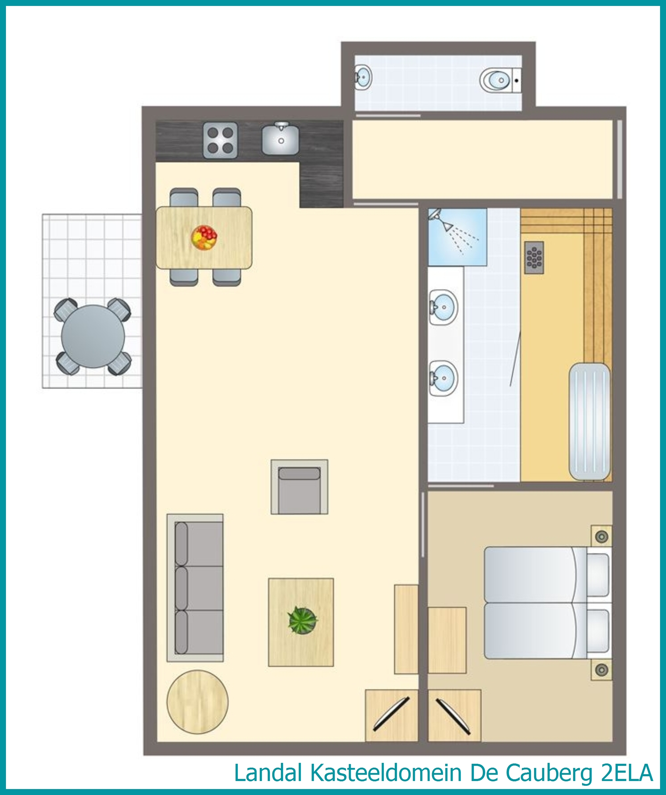 2-persoons appartement 2ELA in Kasteeldomein De Cauberg