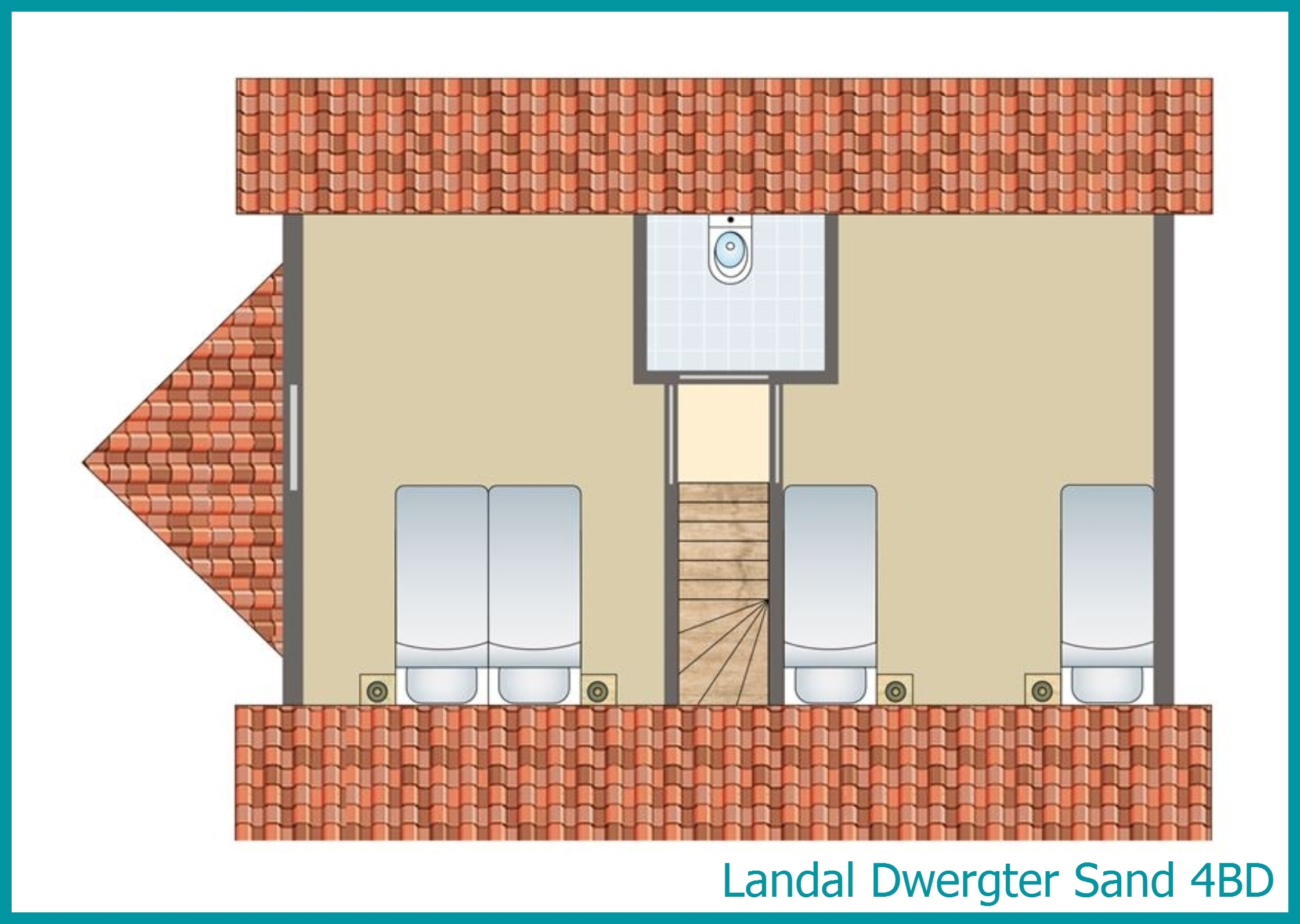 4-persoons hondenbungalow 4BD in Dwergter Sand