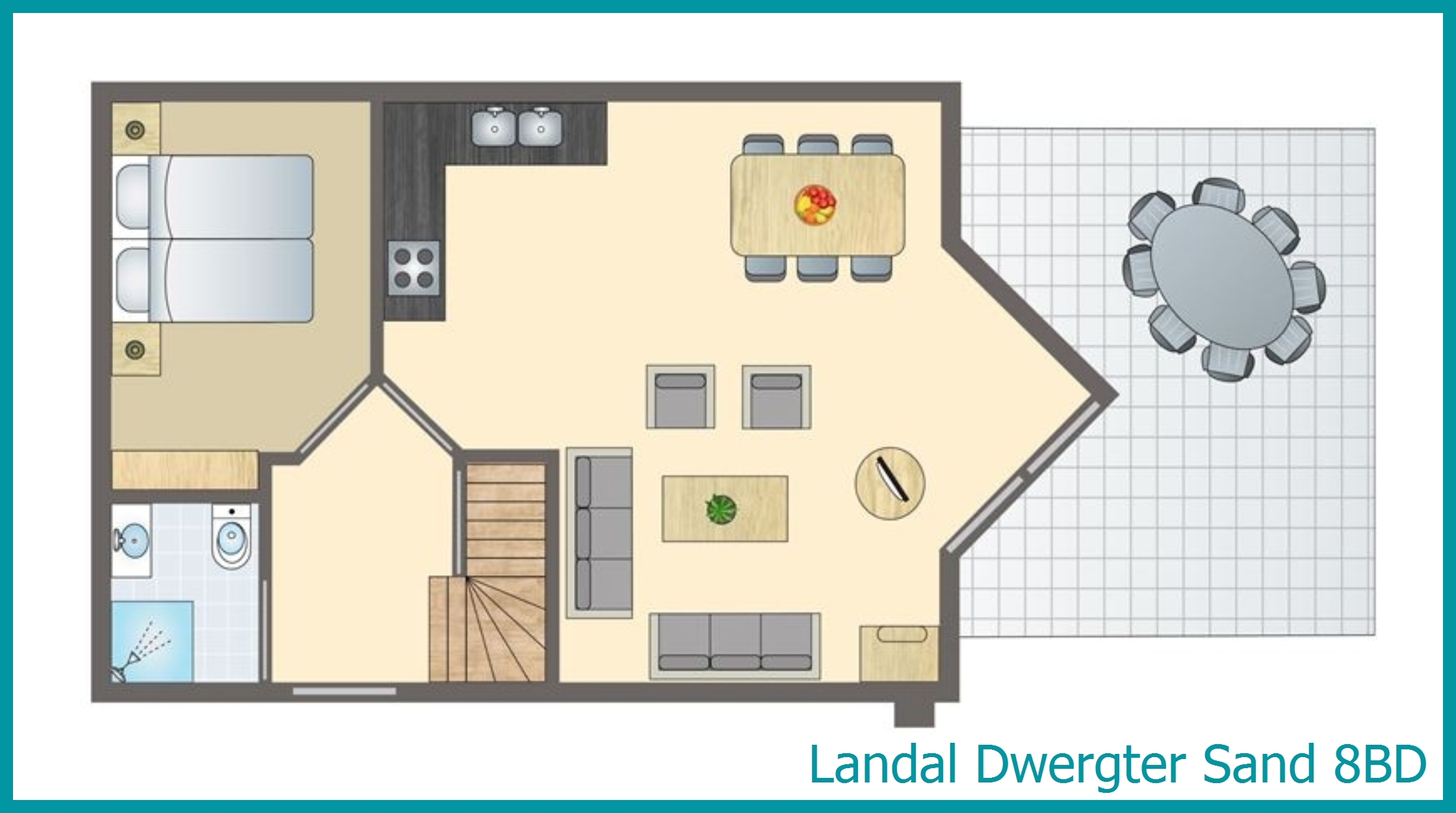 8-persoons hondenbungalow 8BD in Dwergter Sand