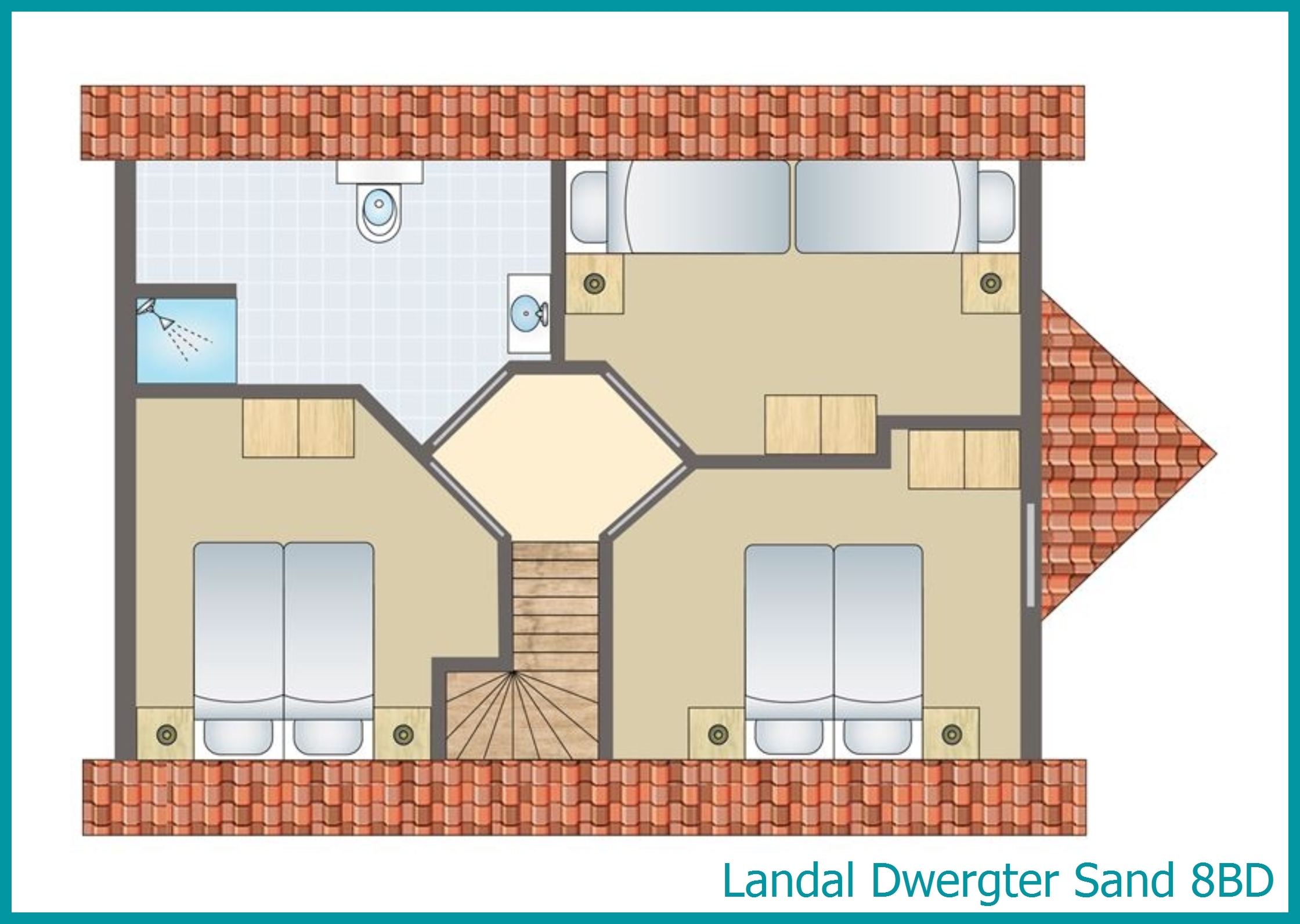 8-persoons hondenbungalow 8BD in Dwergter Sand