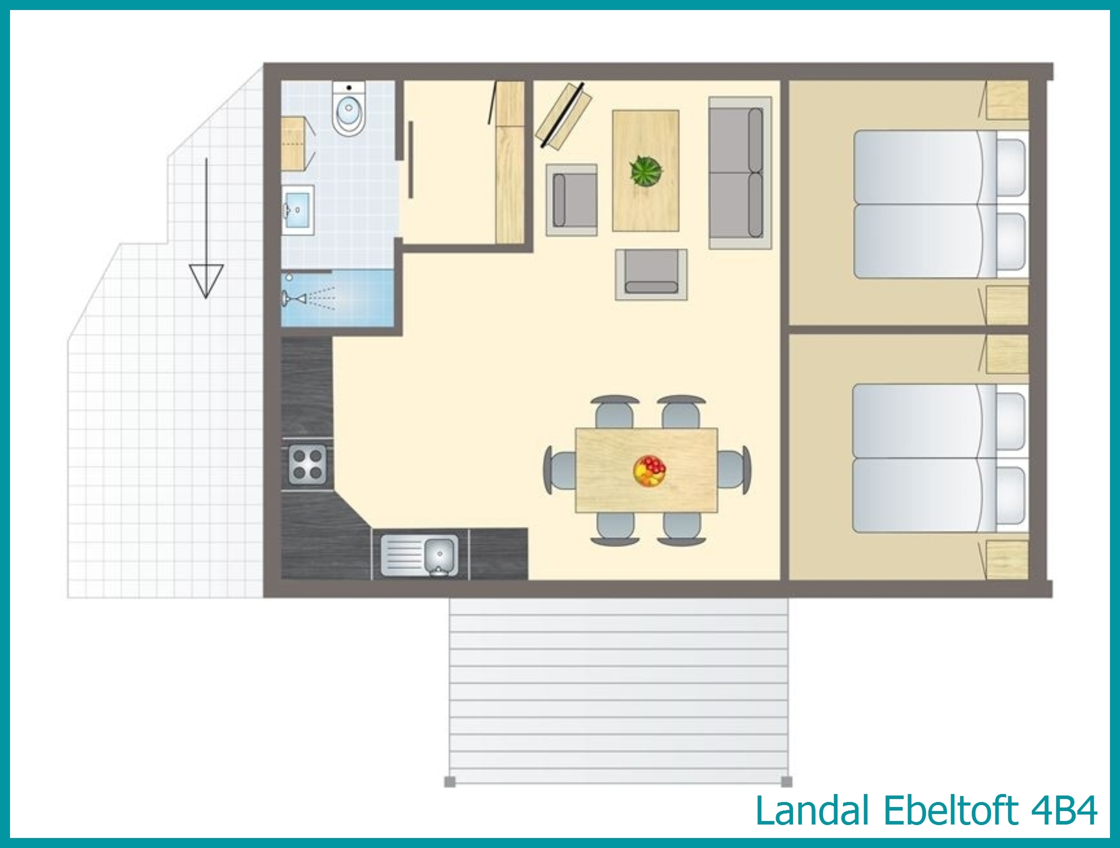 4-persoons bungalow 4B4 in Ebeltoft