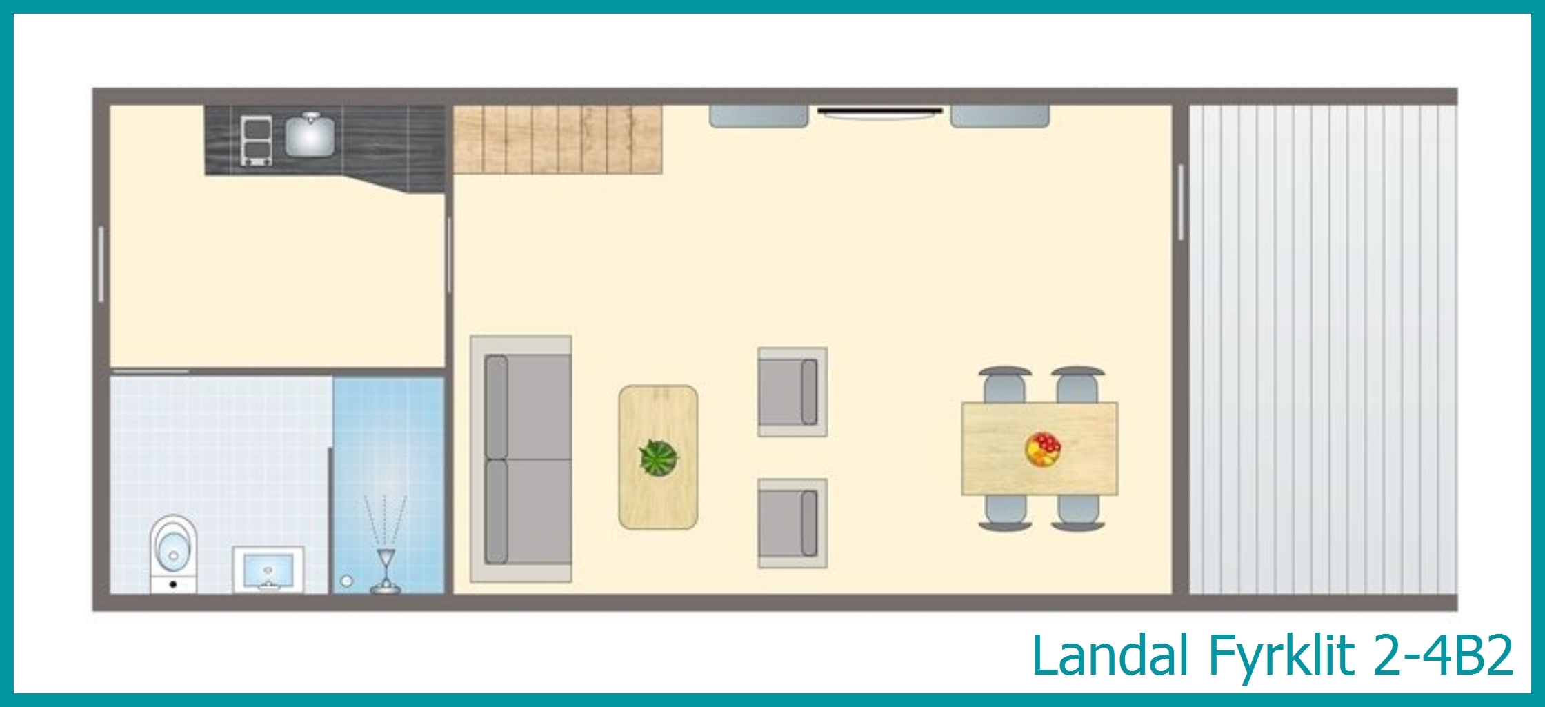 2-4-persoons appartement 2-4B2 in Fyrklit