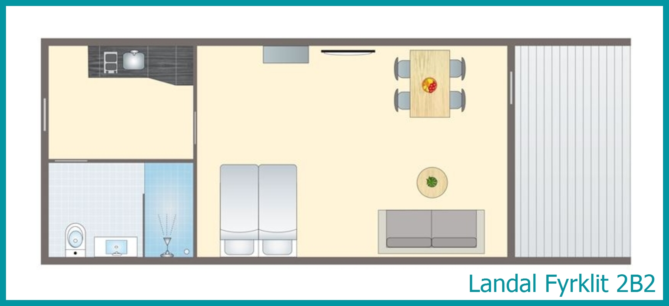 2-persoons appartement 2B2 in Fyrklit