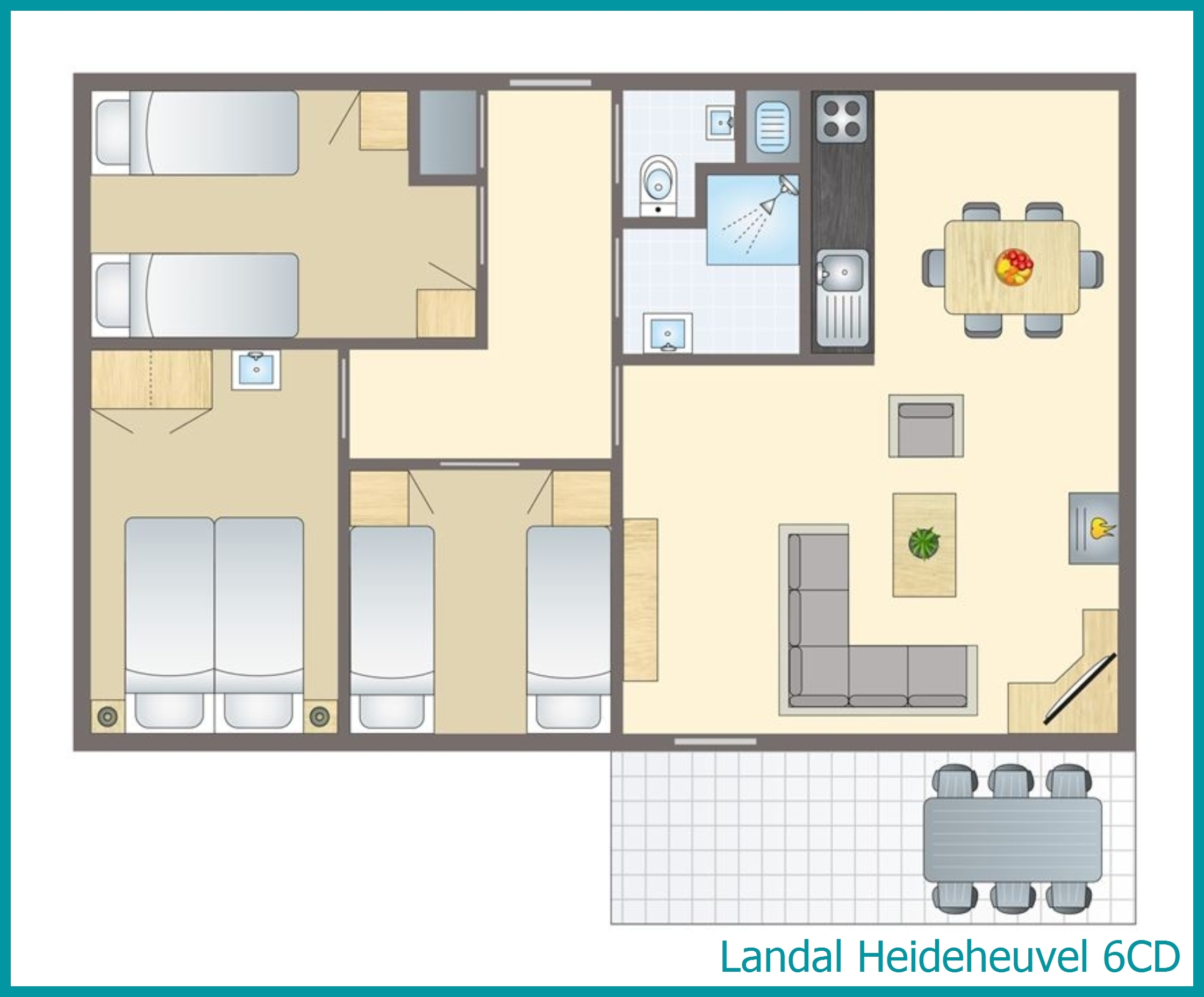 6-persoons hondenbungalow 6CD in Heideheuvel