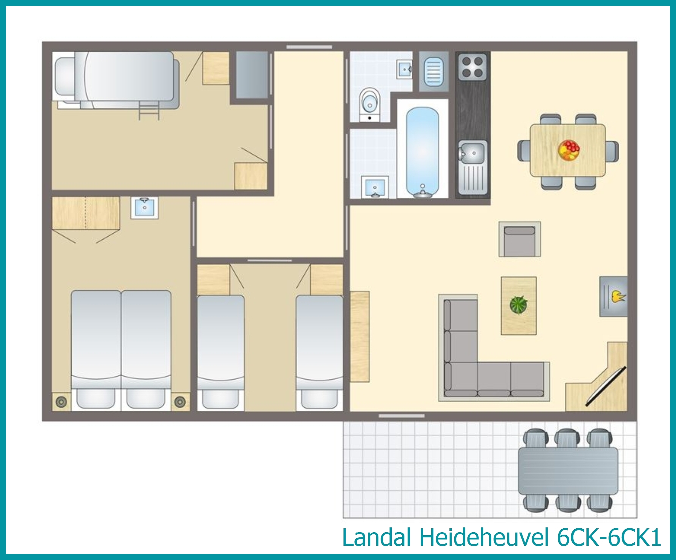 6-persoons kinderbungalow 6CK-6CK1 in Heideheuvel
