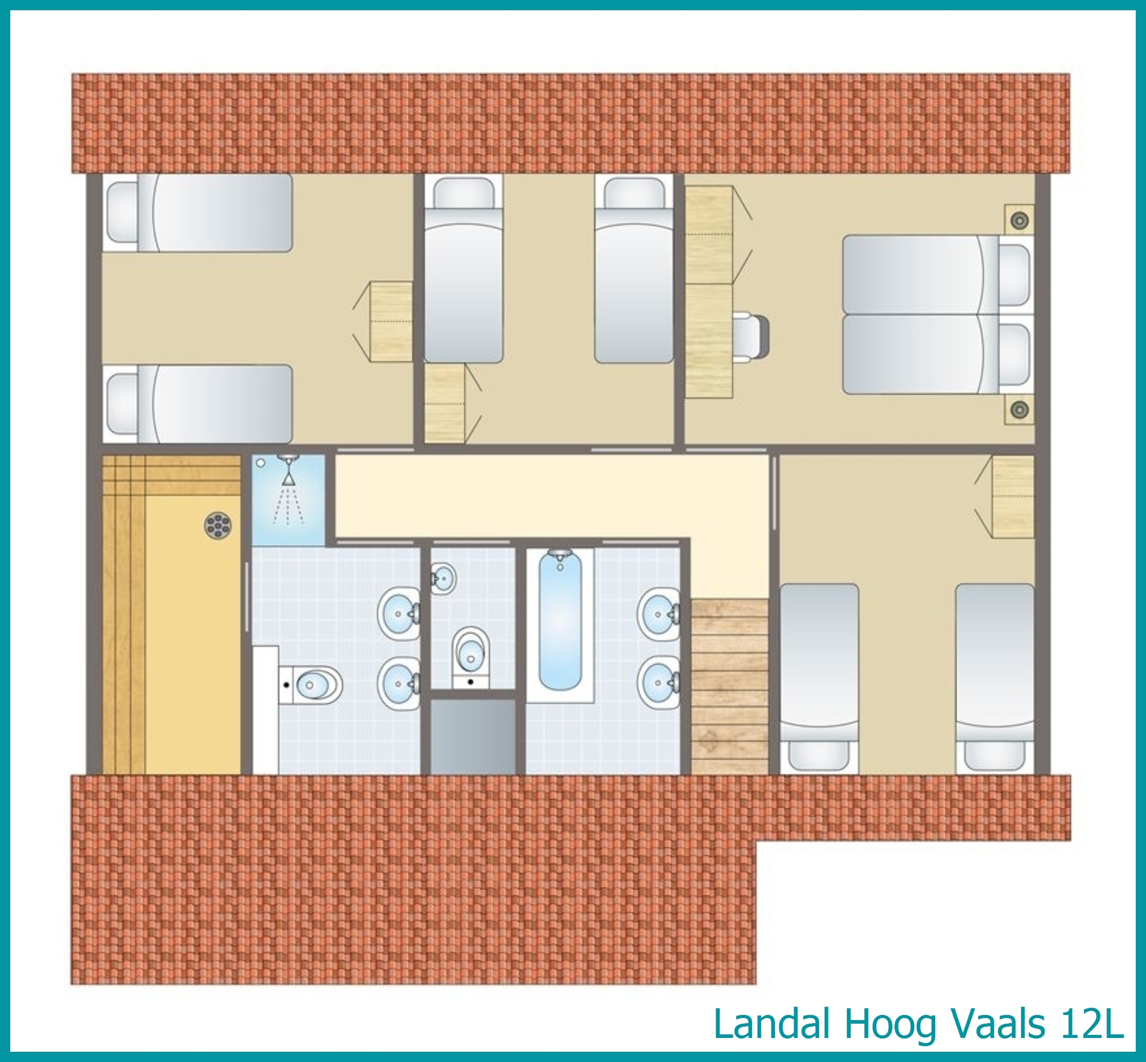 bungalow 12 personnes 12L à Hoog Vaals