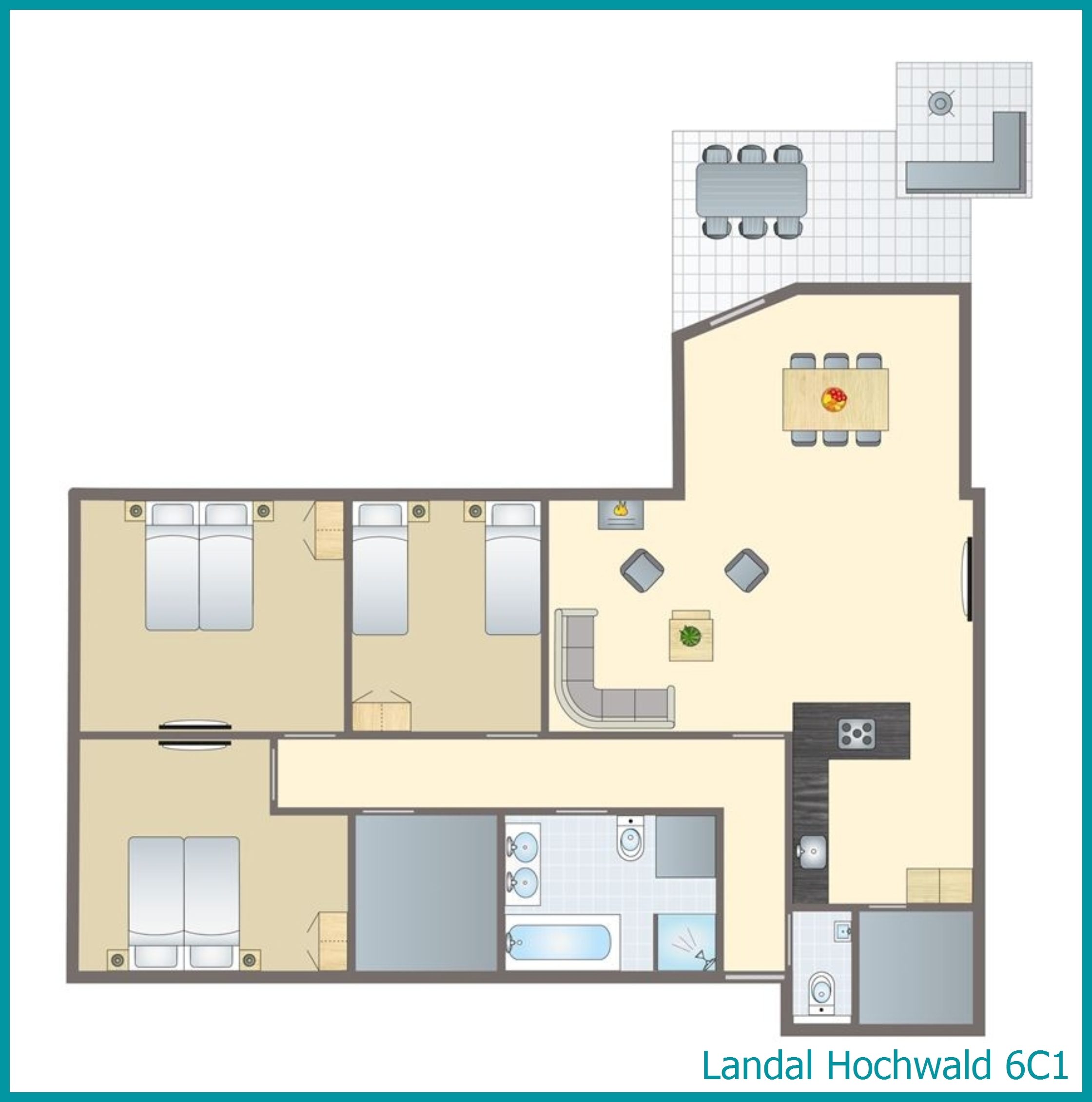 Ranger house 6 personnes 6C1 à Hochwald