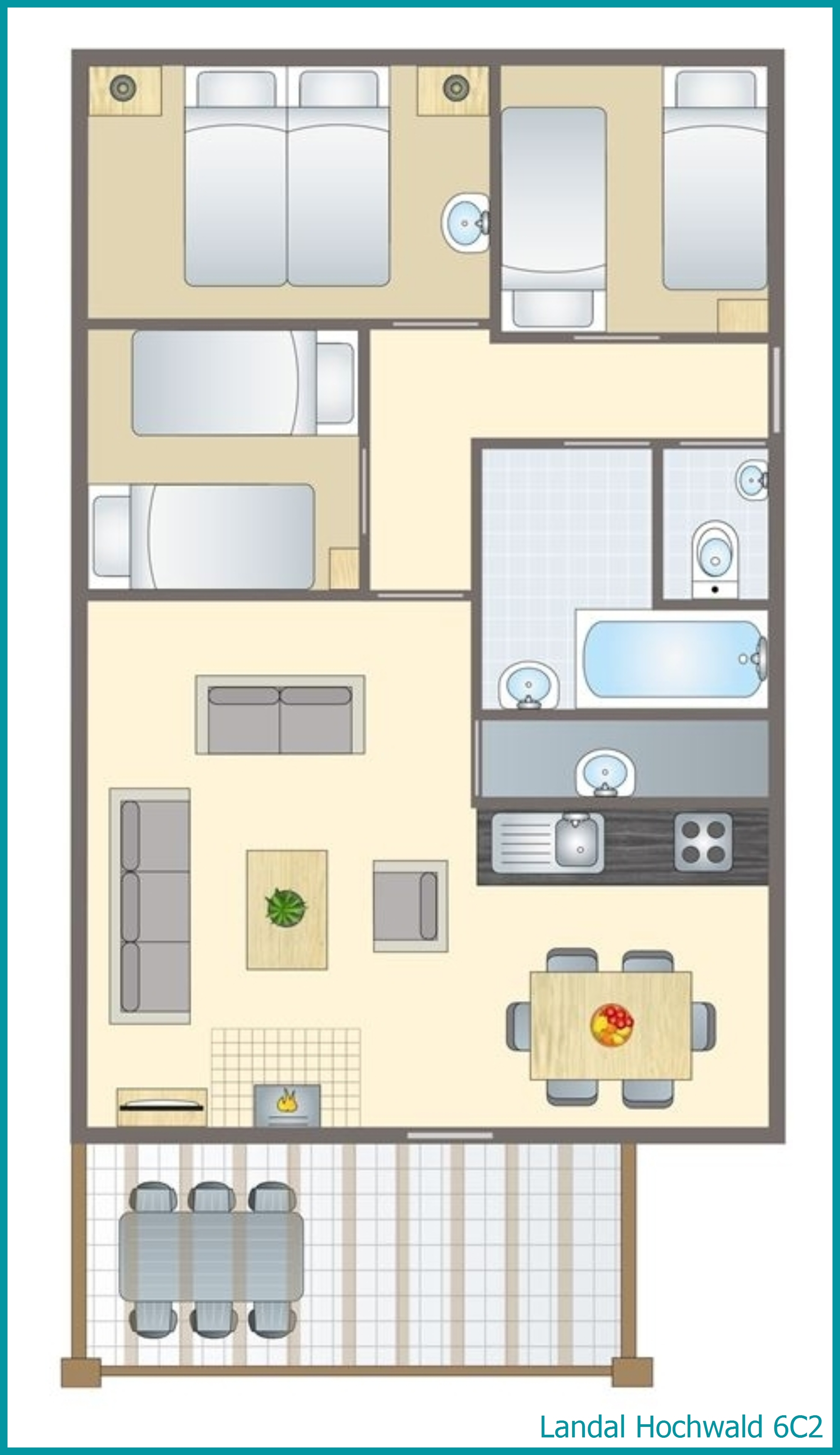 bungalow 6 personnes 6C2 à Hochwald