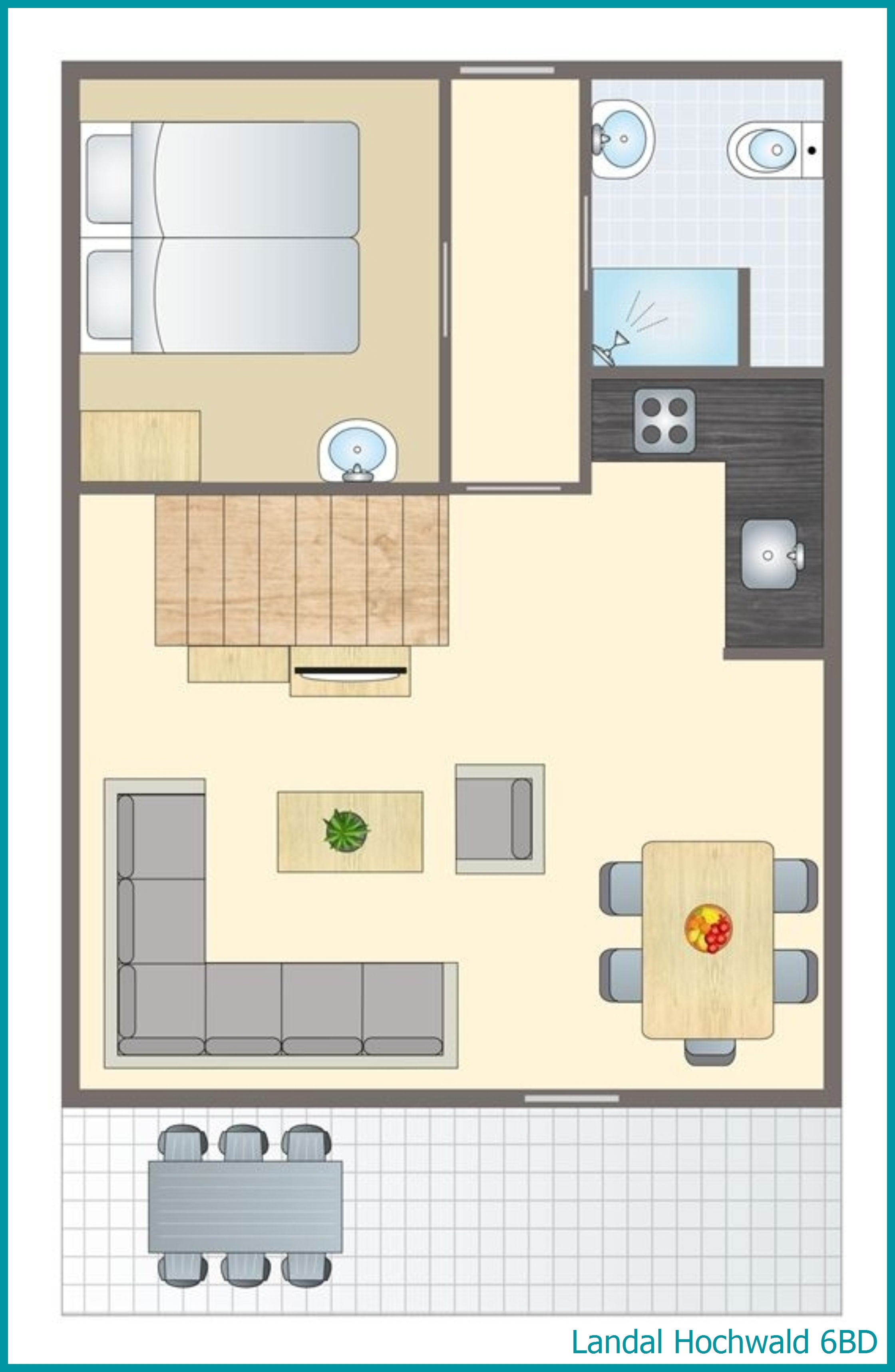 6-persoons hondenbungalow 6BD in Hochwald