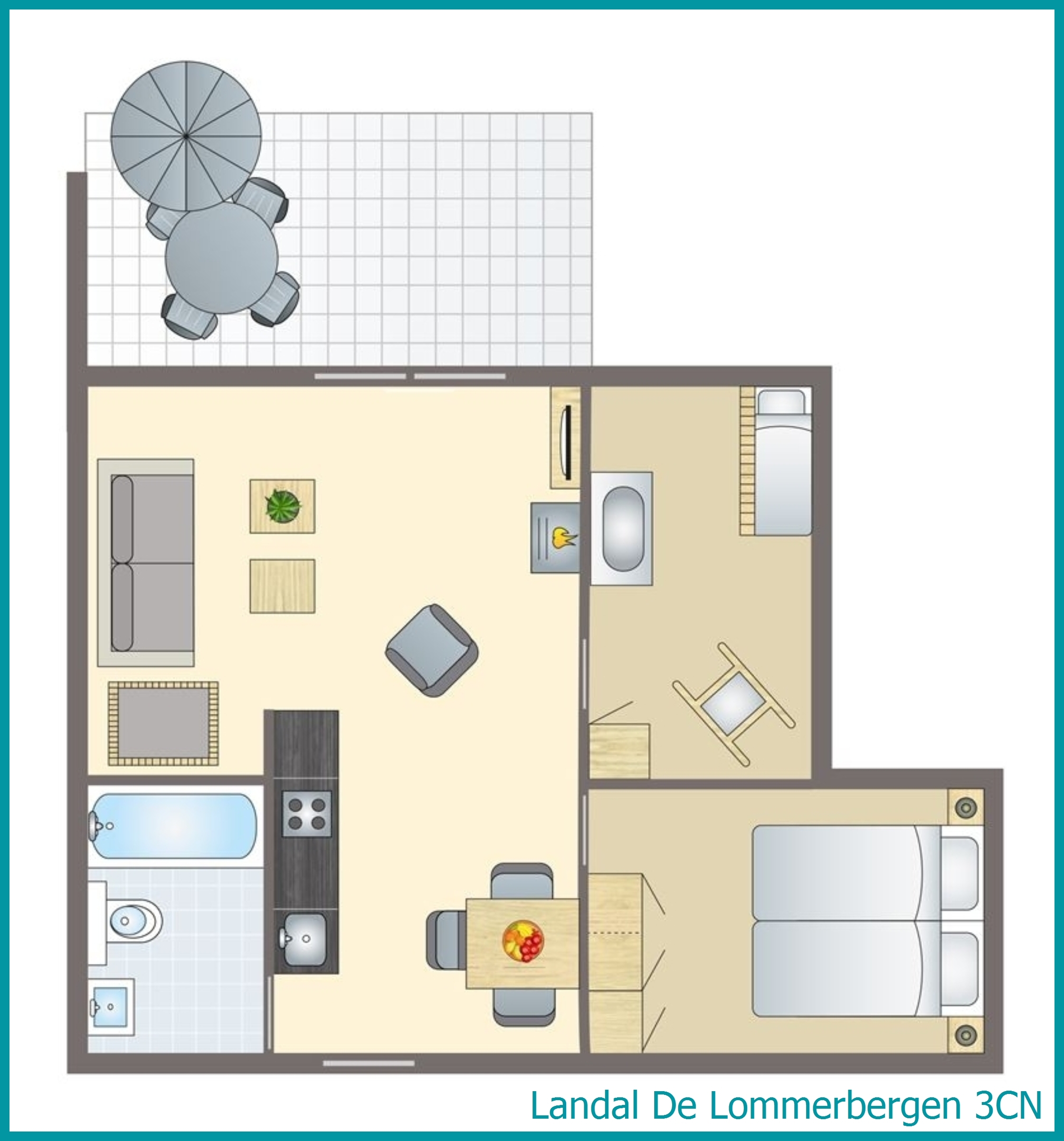 bungalow 3 personnes bébé 3CN à De Lommerbergen
