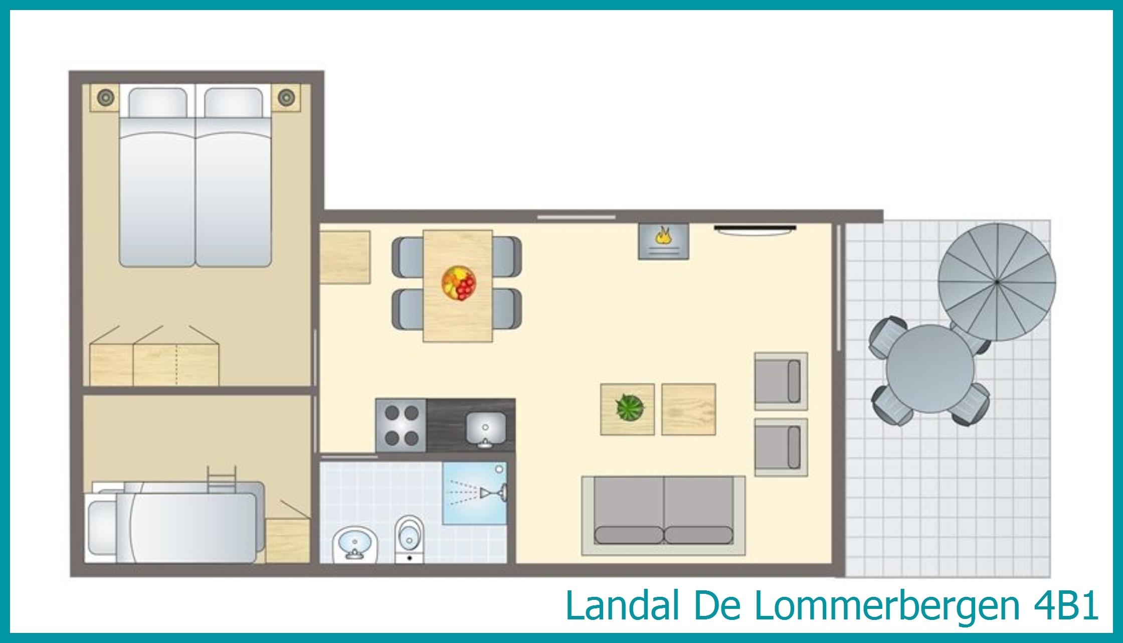 4-persoons bungalow 4B1 in De Lommerbergen