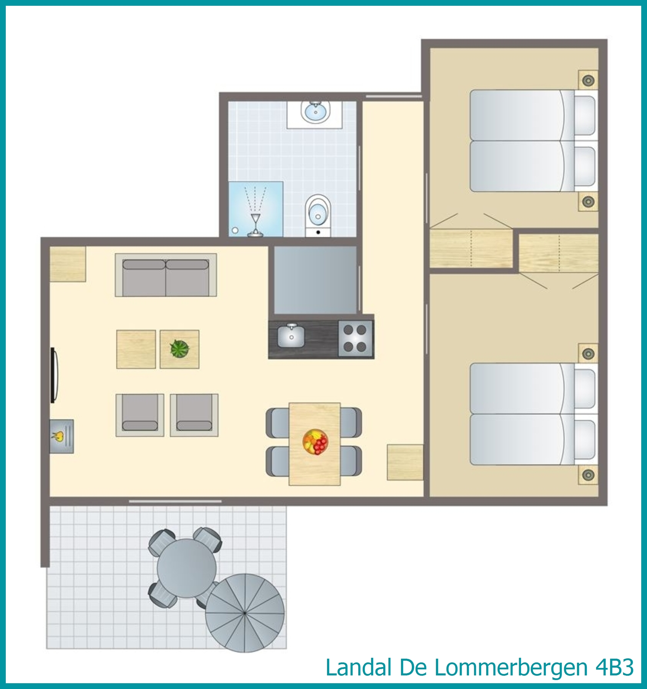 4-persoons bungalow 4B3 in De Lommerbergen