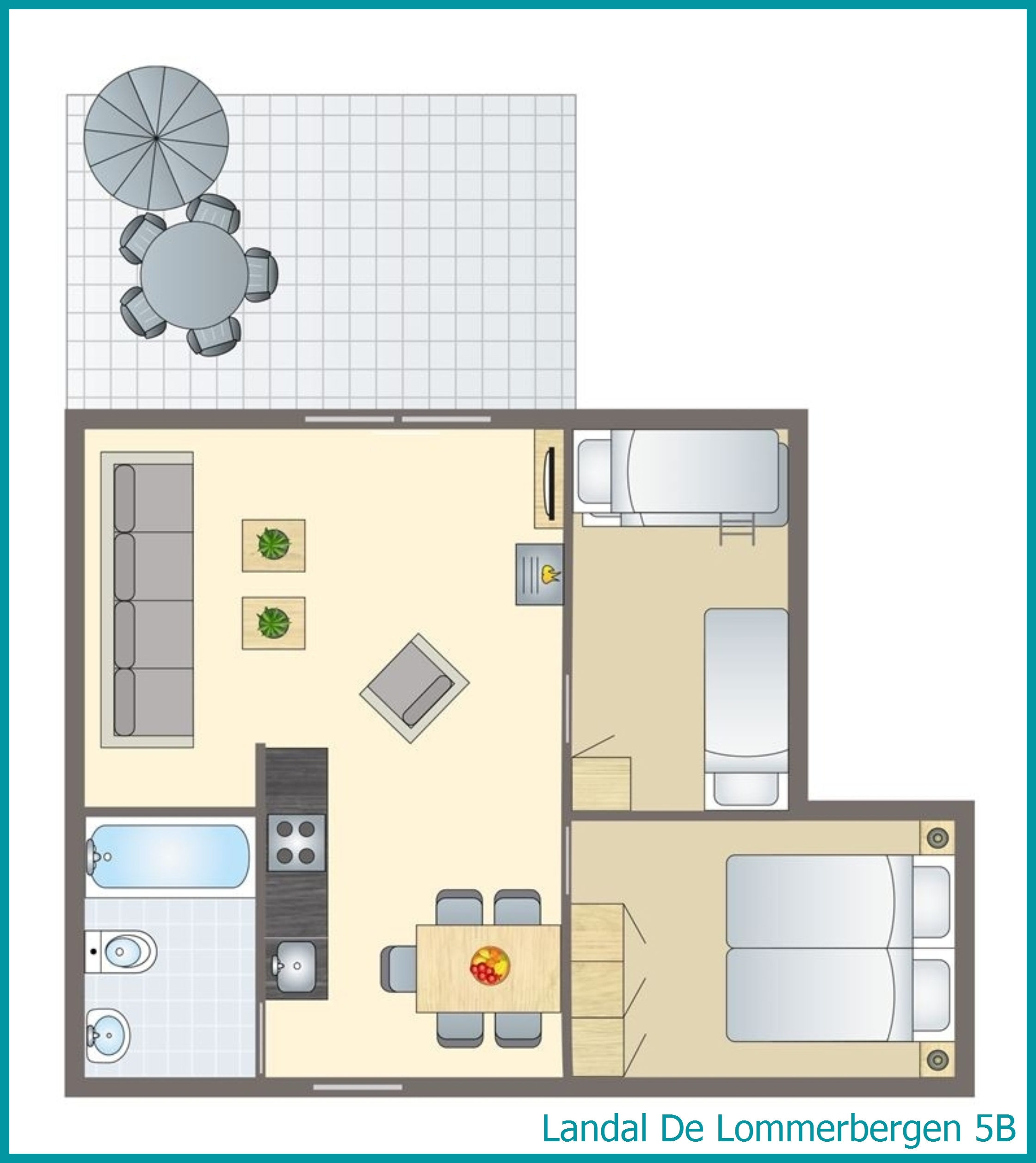 5-persoons bungalow 5B in De Lommerbergen