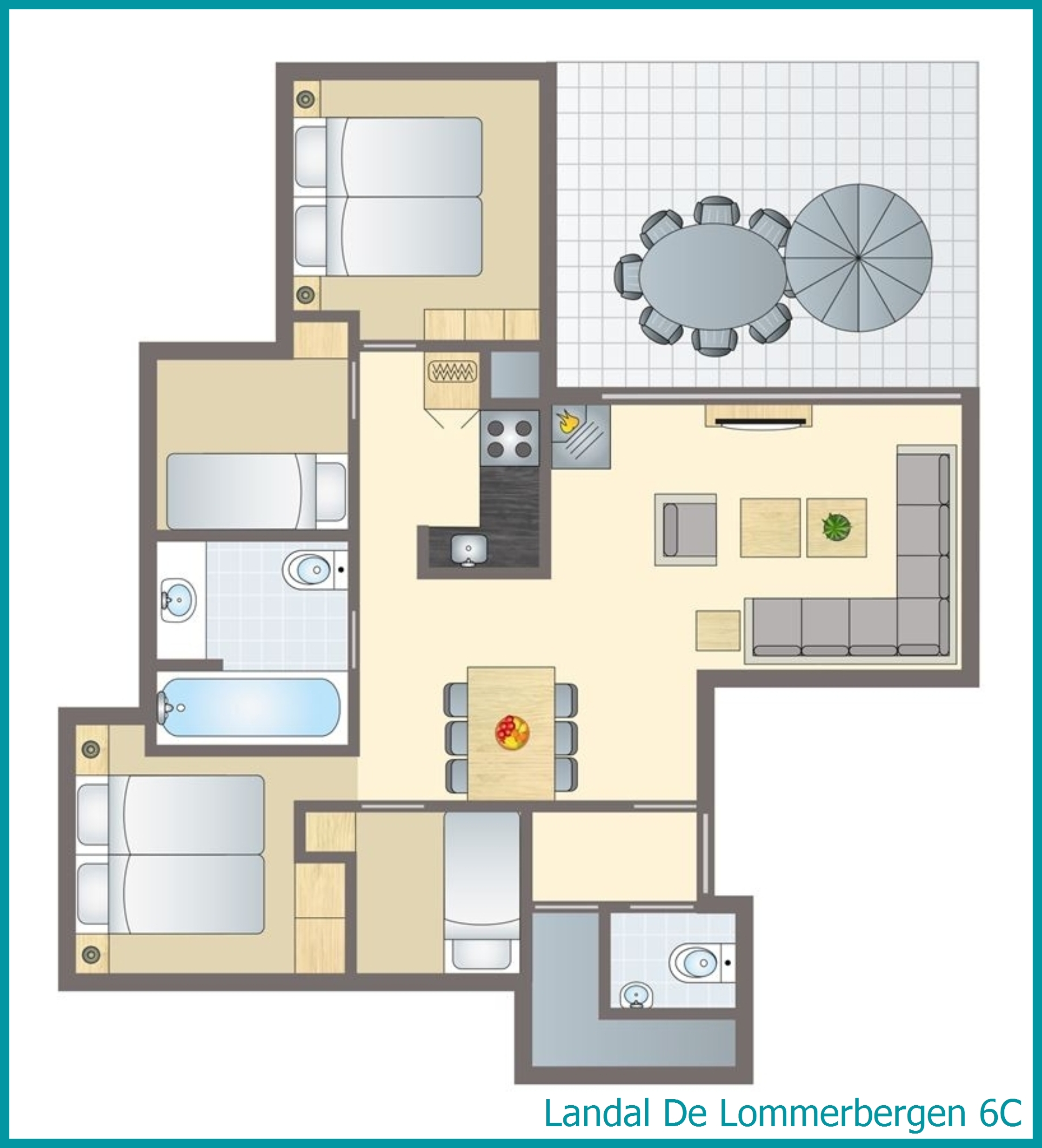 6-persoons bungalow 6C in De Lommerbergen