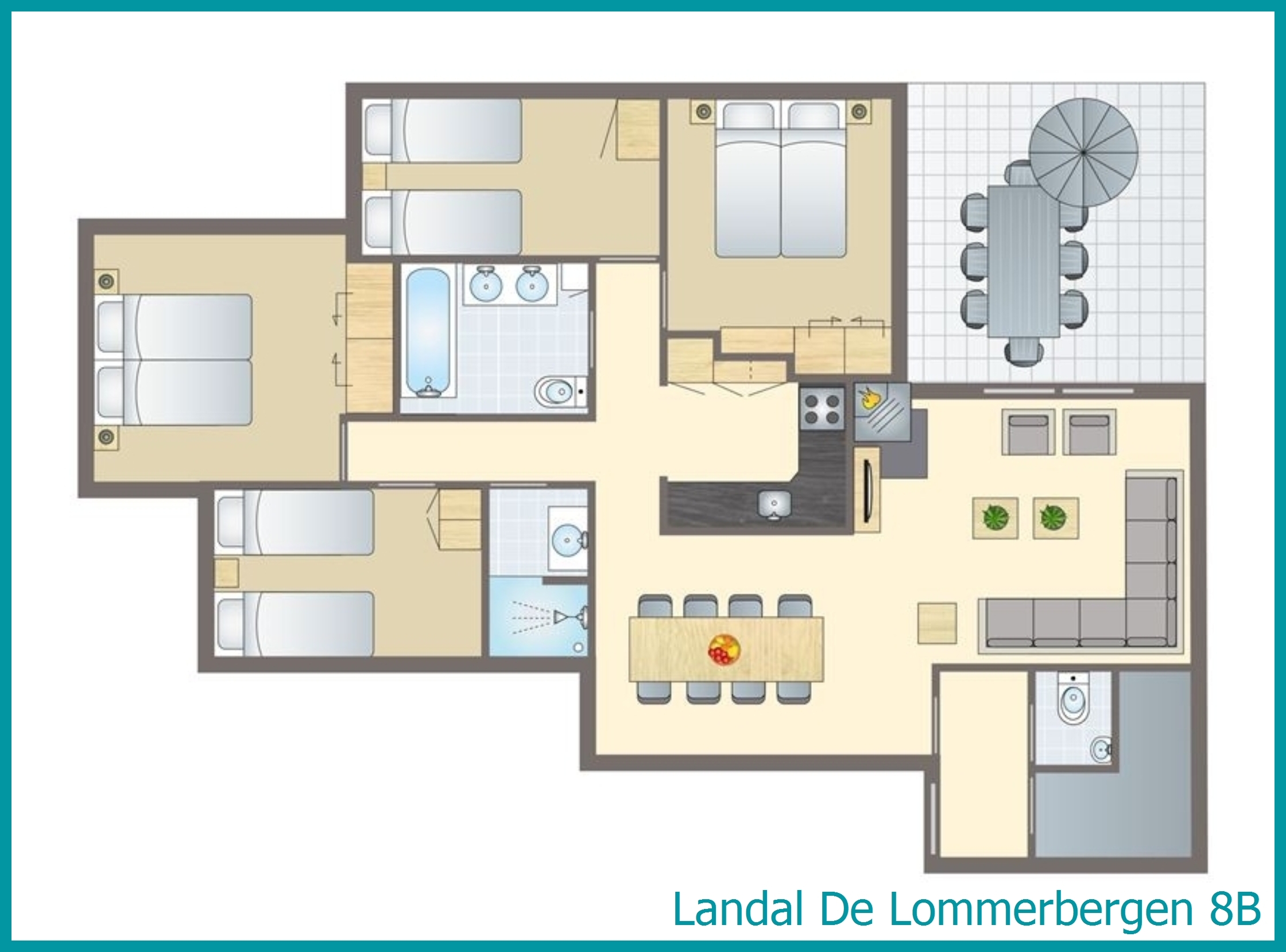 8-persoons bungalow 8B in De Lommerbergen