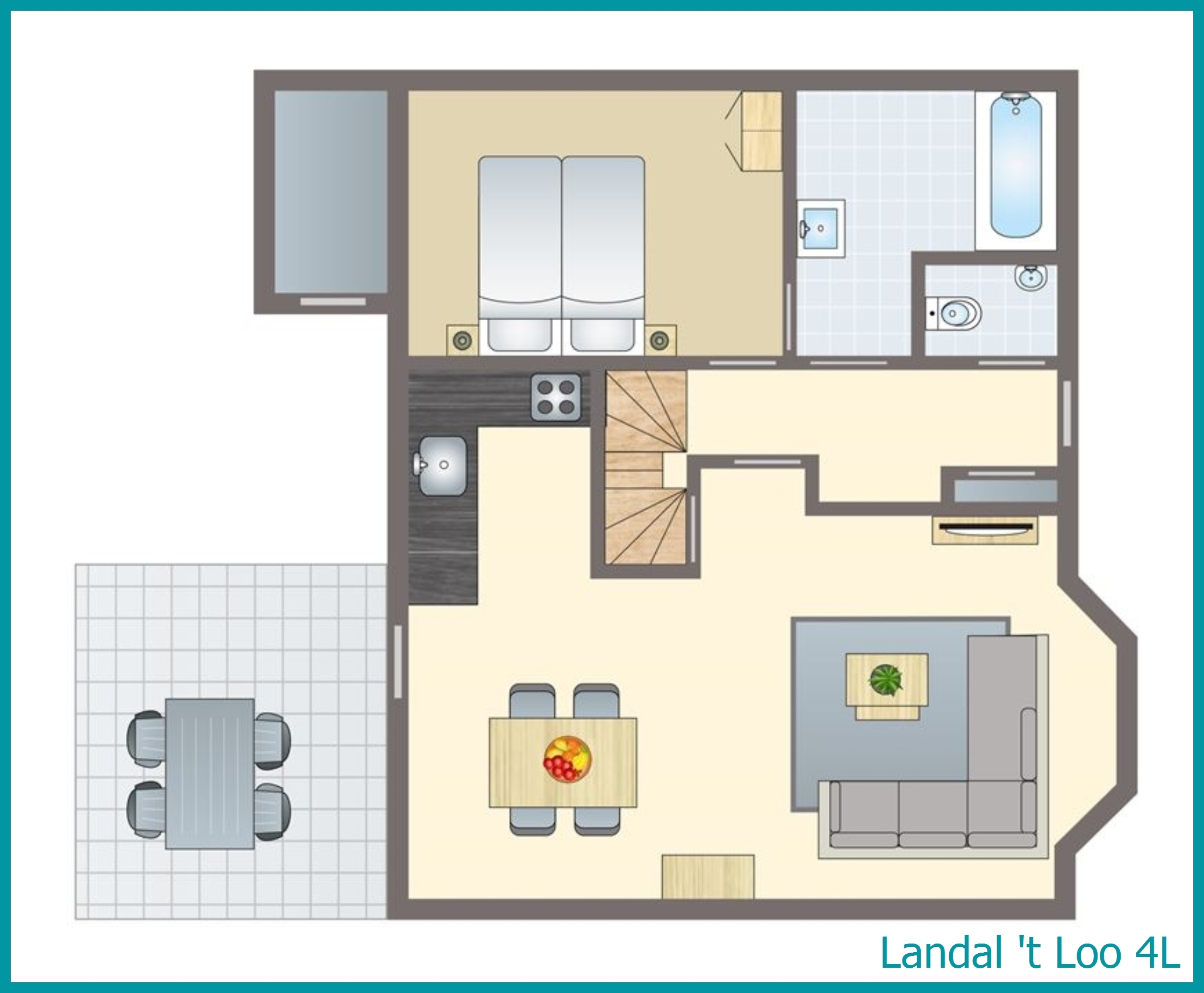 bungalow 4 personnes 4L à 't Loo