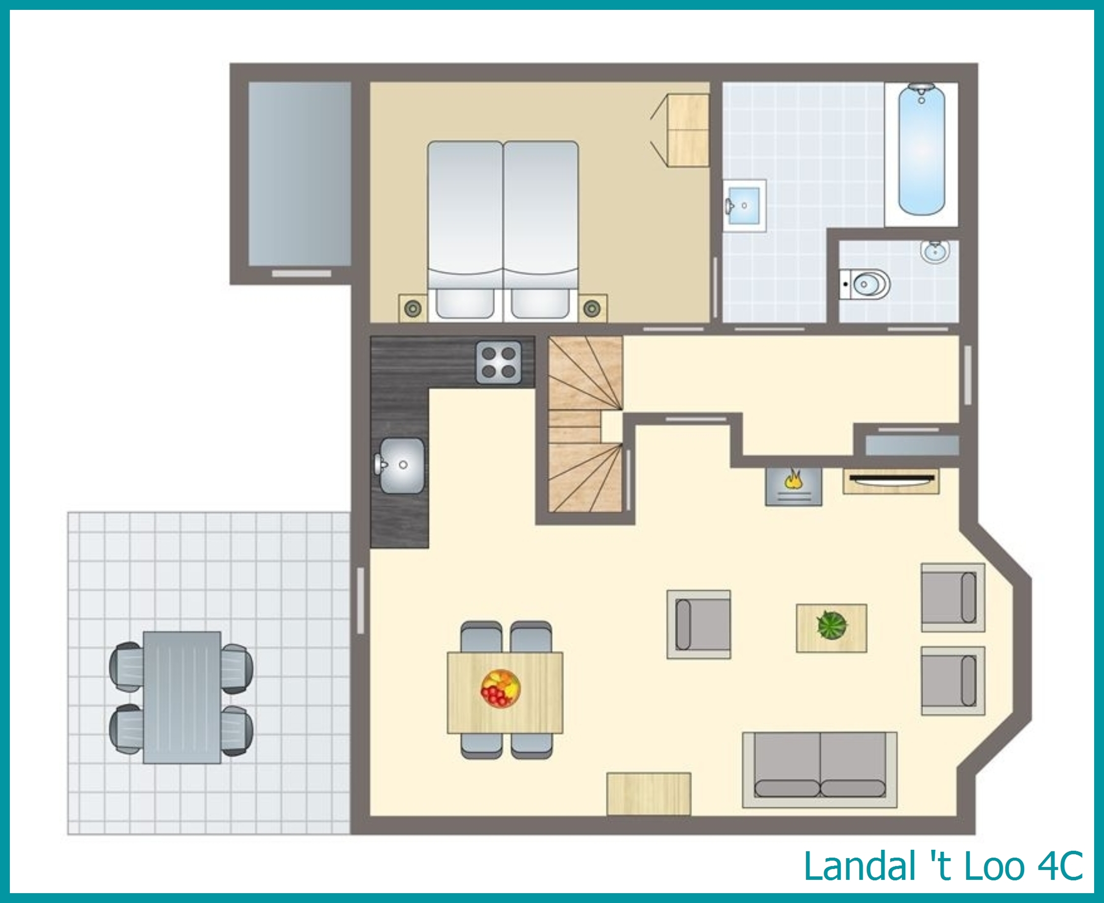 4-persoons bungalow 4C in 't Loo