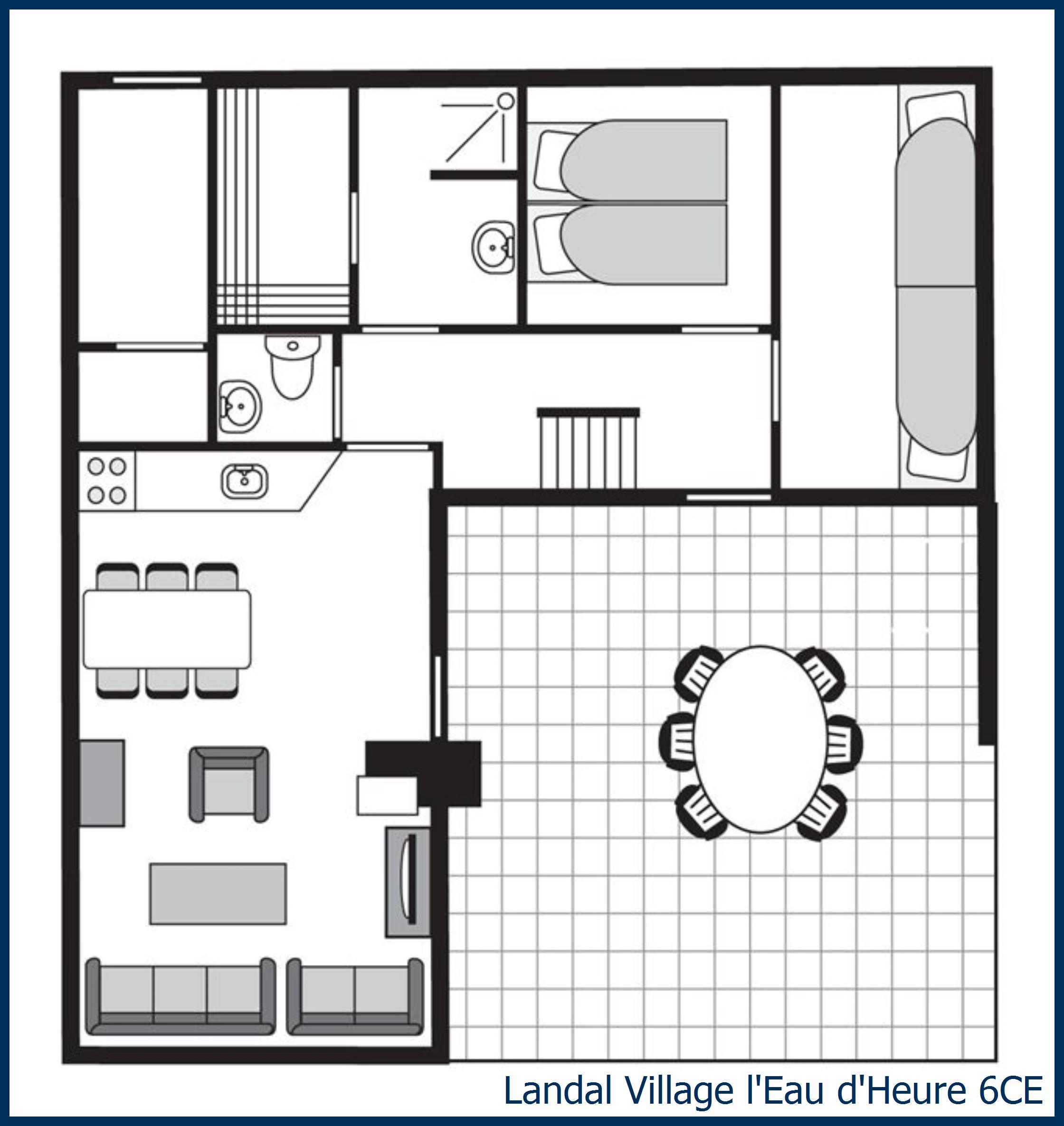 bungalow 6 personnes 6CE à Village l'Eau d'Heure