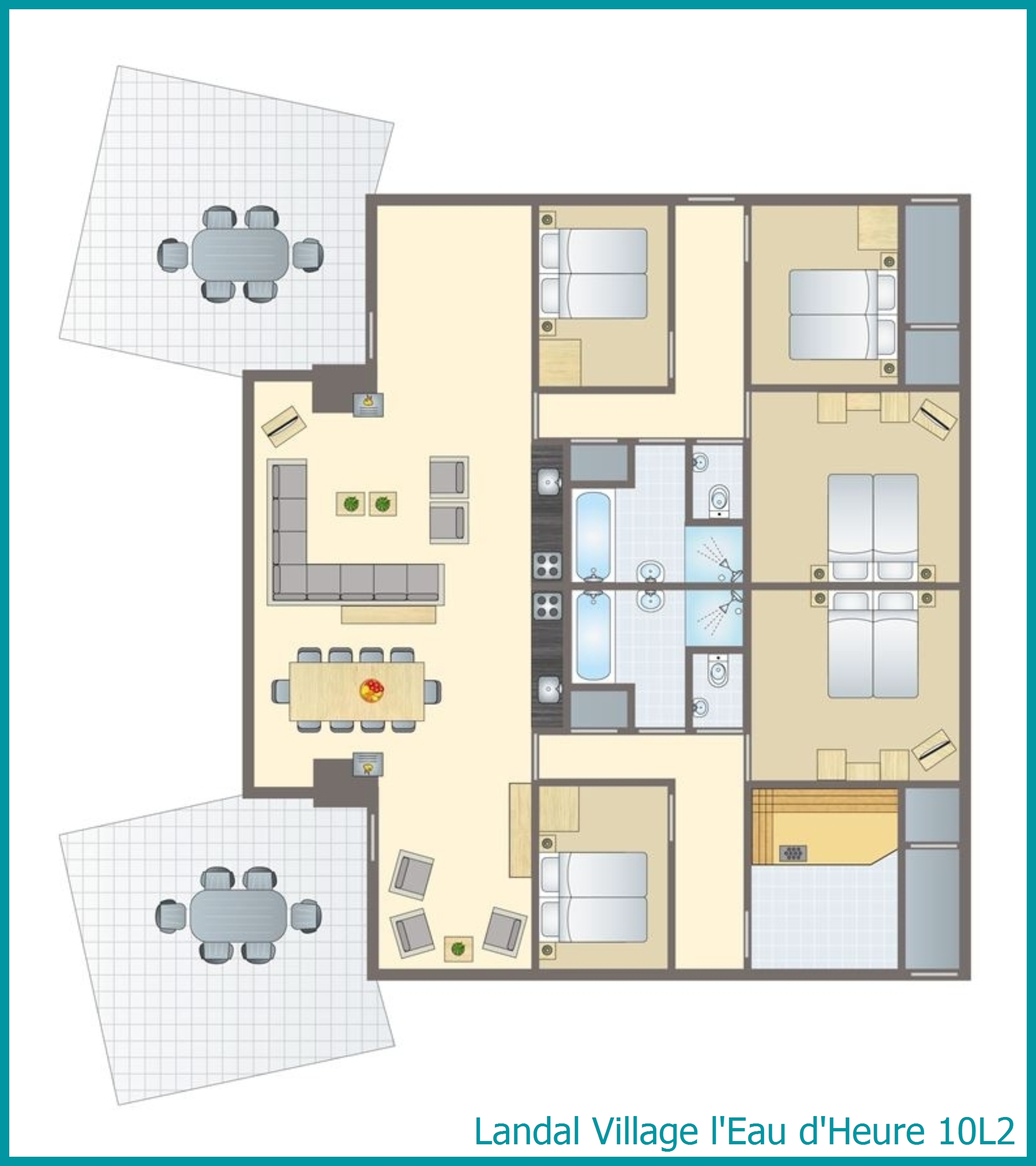 10-persoons bungalow 10L2 in Village l'Eau d'Heure