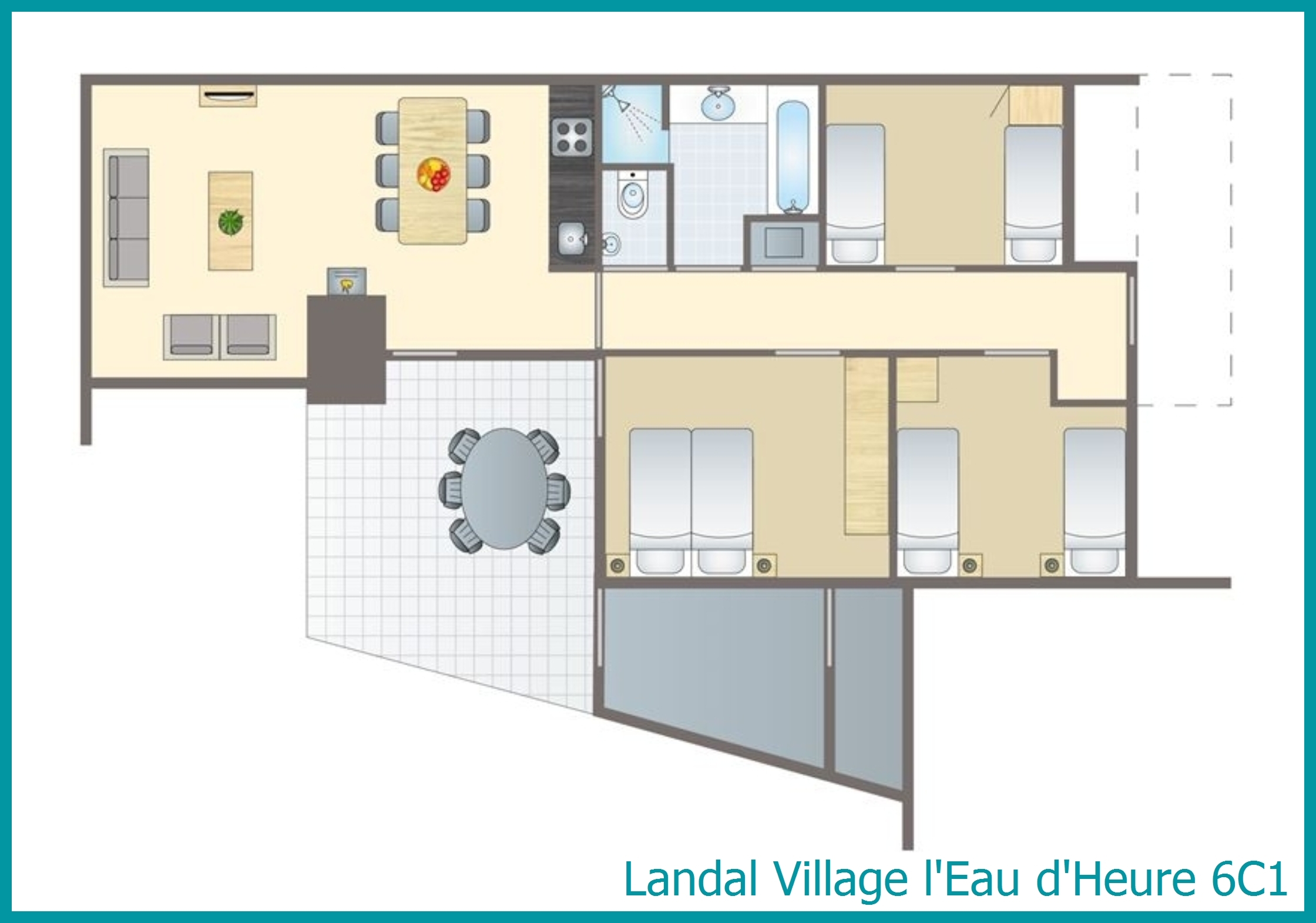 6-persoons bungalow 6C1 in Village l'Eau d'Heure