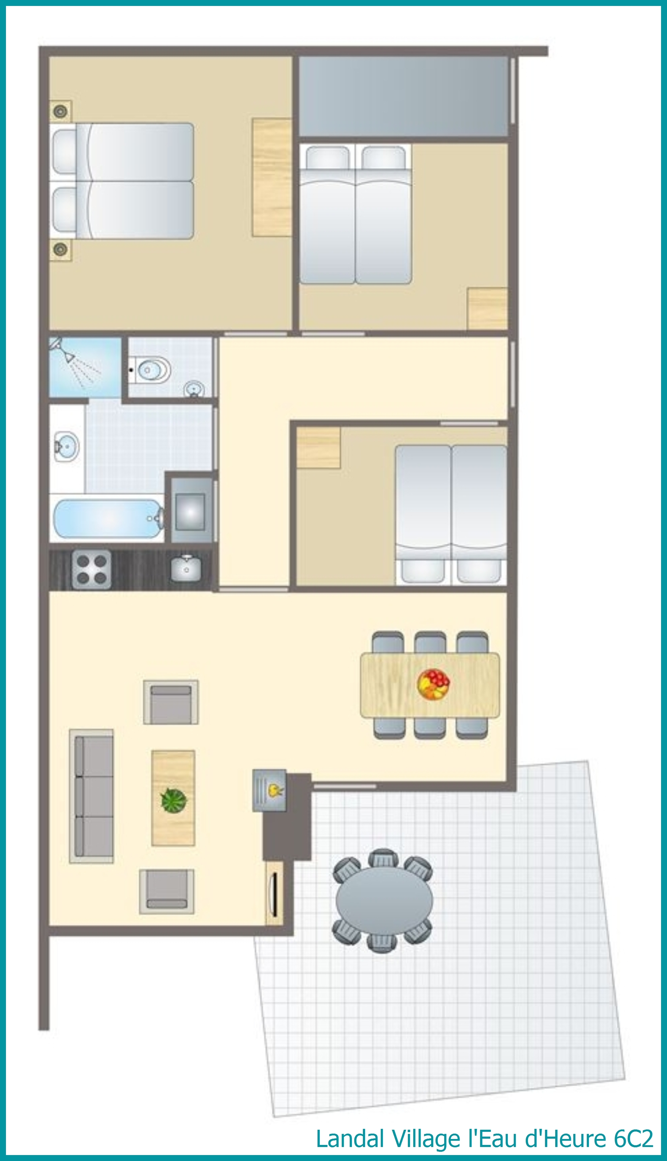 6-persoons bungalow 6C2 in Village l'Eau d'Heure