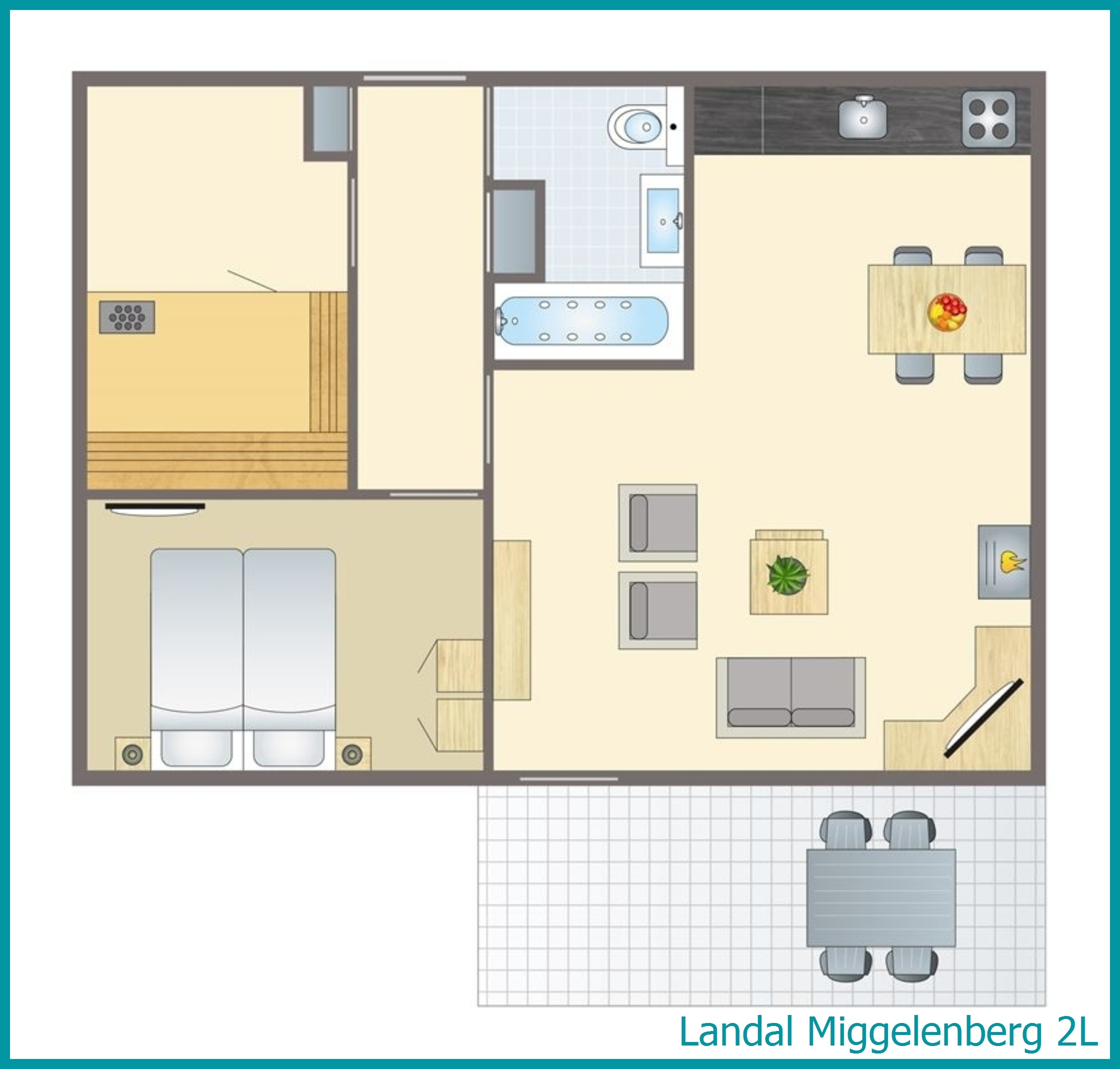 2-persoons bungalow 2L in Miggelenberg