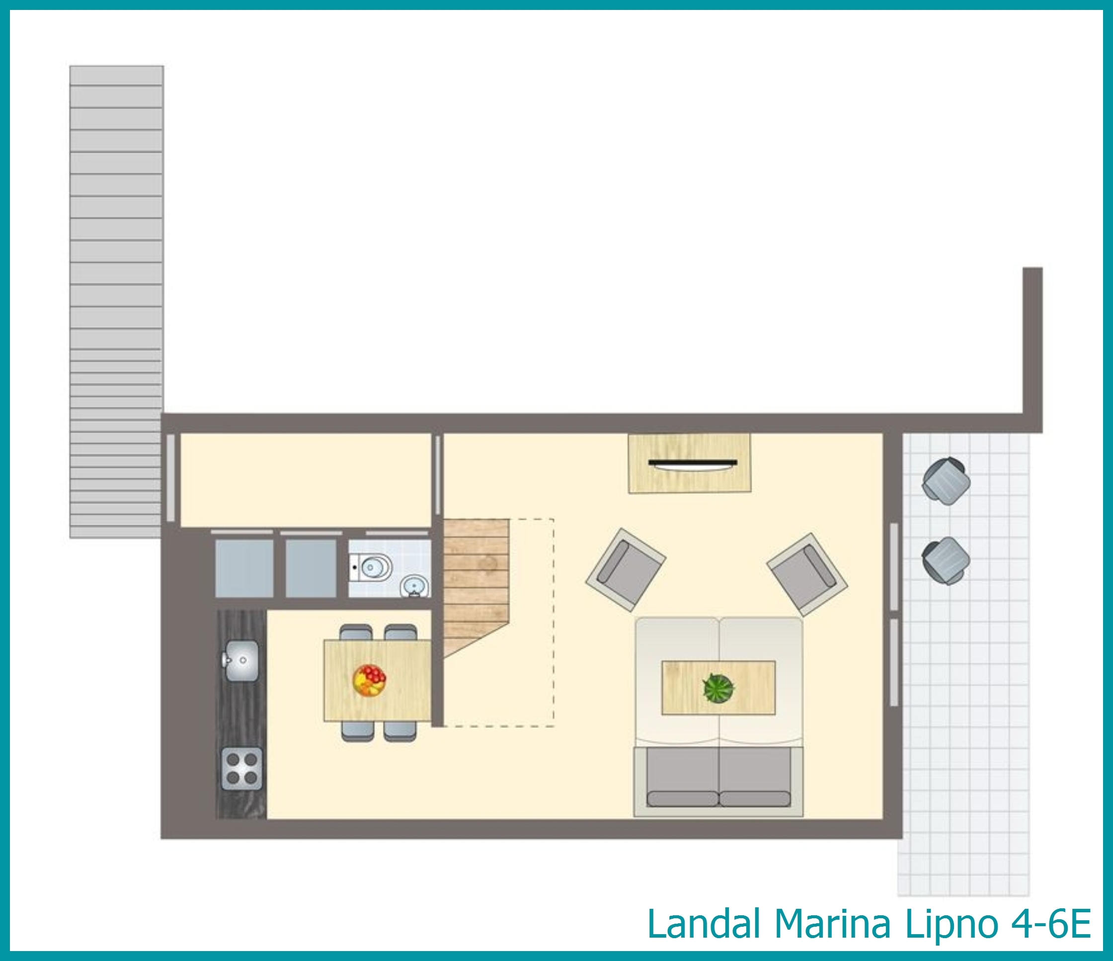 4-6-persoons appartement 4-6E in Marina Lipno