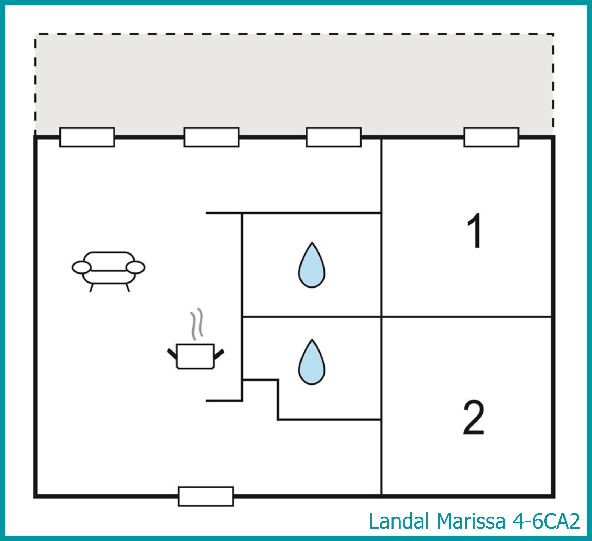 4-6-persoons appartement 4-6CA2 in Marissa