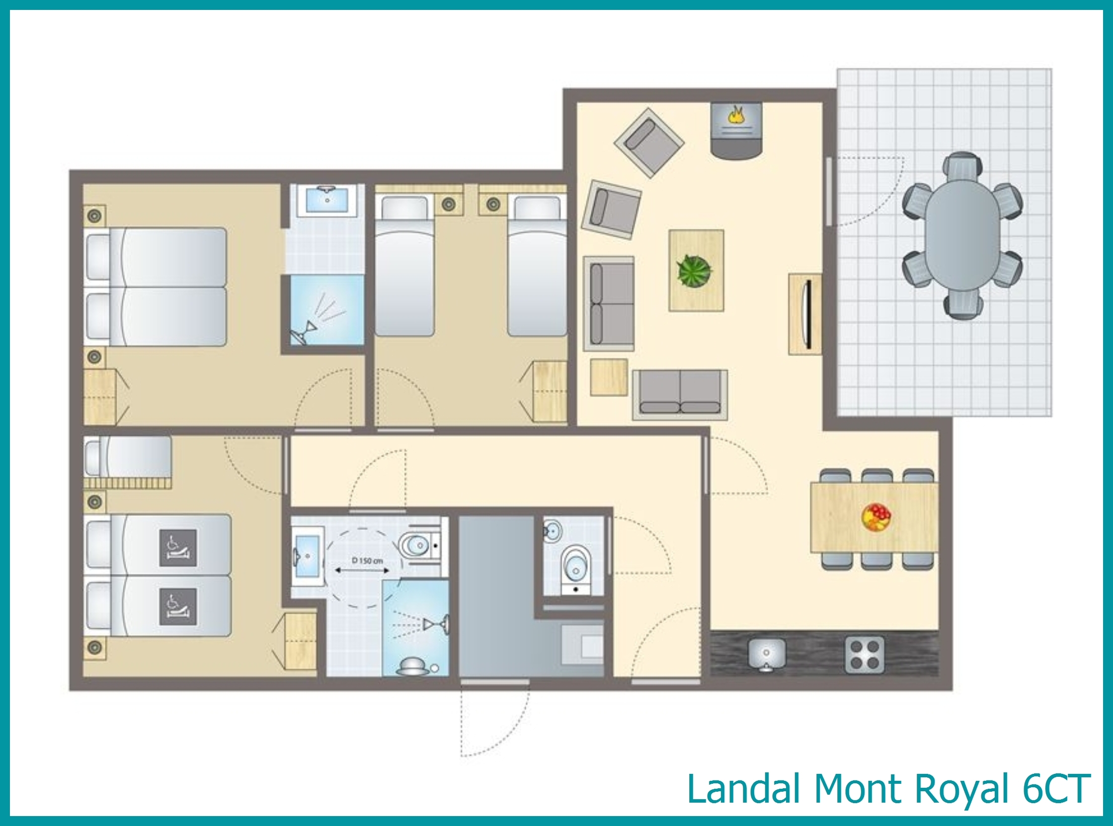 6-persoons bungalow 6CT in Mont Royal