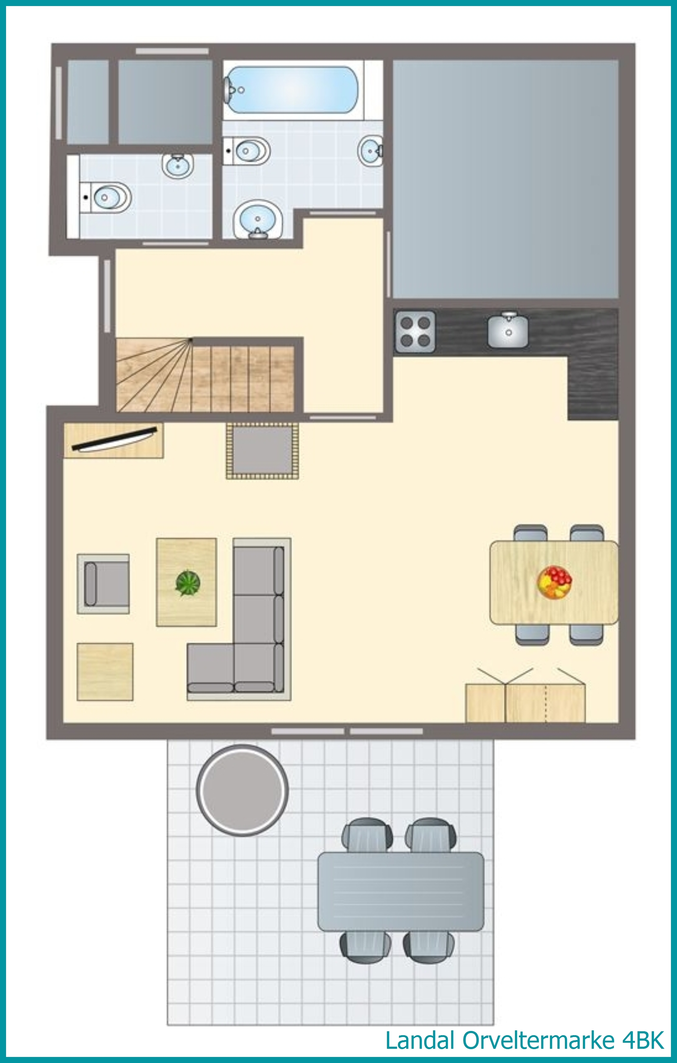 4-persoons kinderbungalow 4BK in Orveltermarke