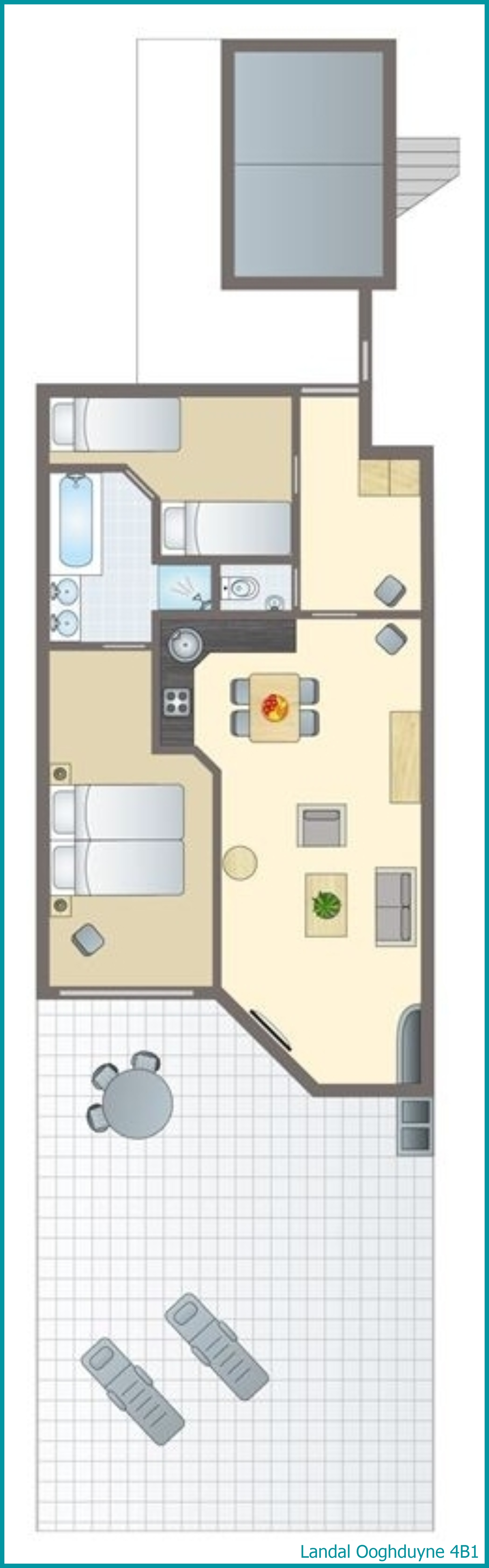 4-persoons appartement 4B1 in Ooghduyne