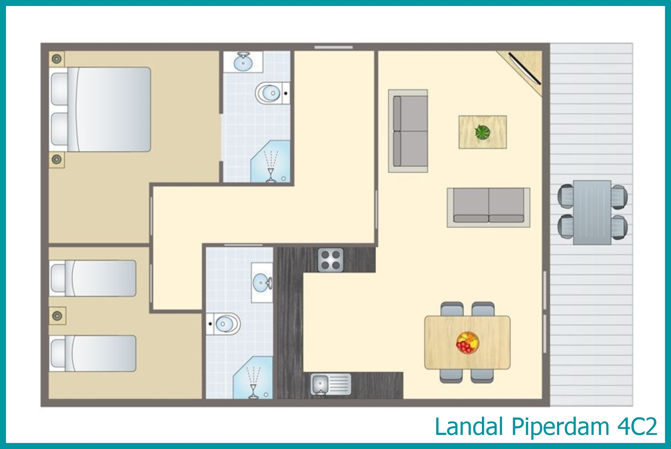 4-persoons chalet 4C2 in Piperdam