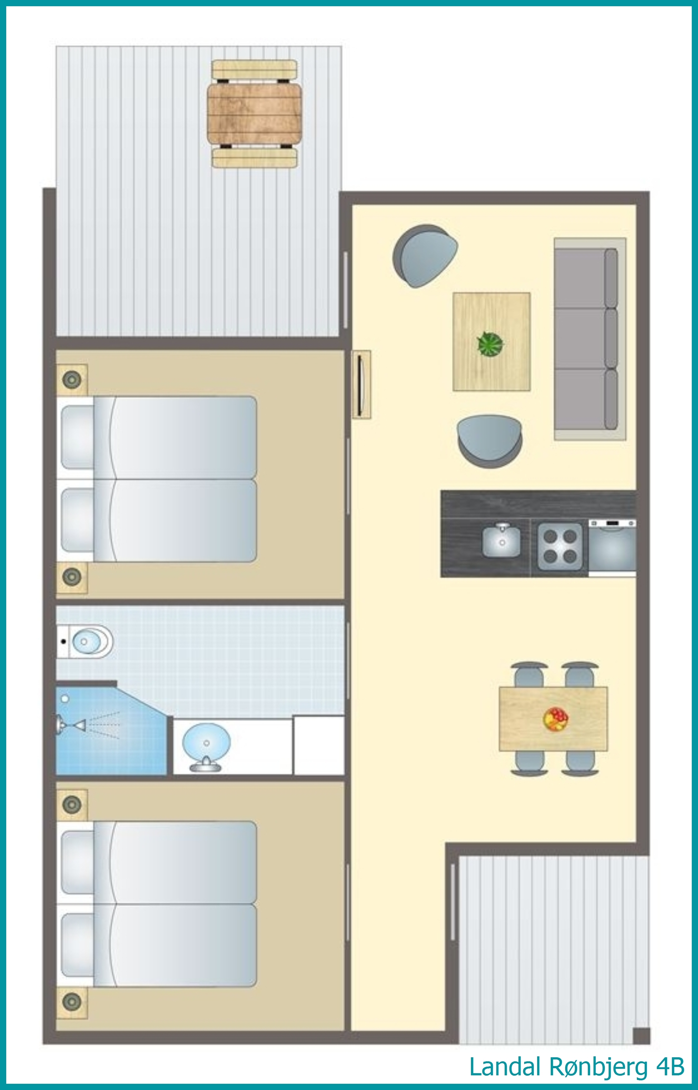 4-persoons bungalow 4B in Rønbjerg