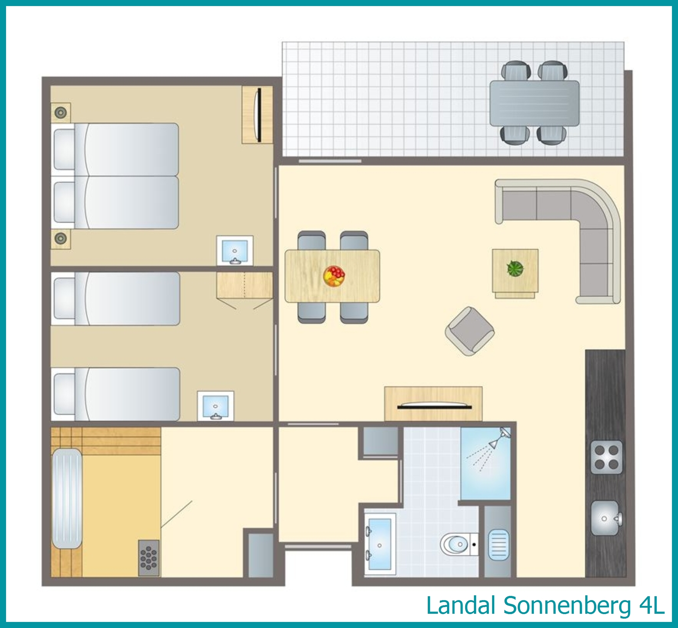 bungalow 4 personnes 4L à Sonnenberg