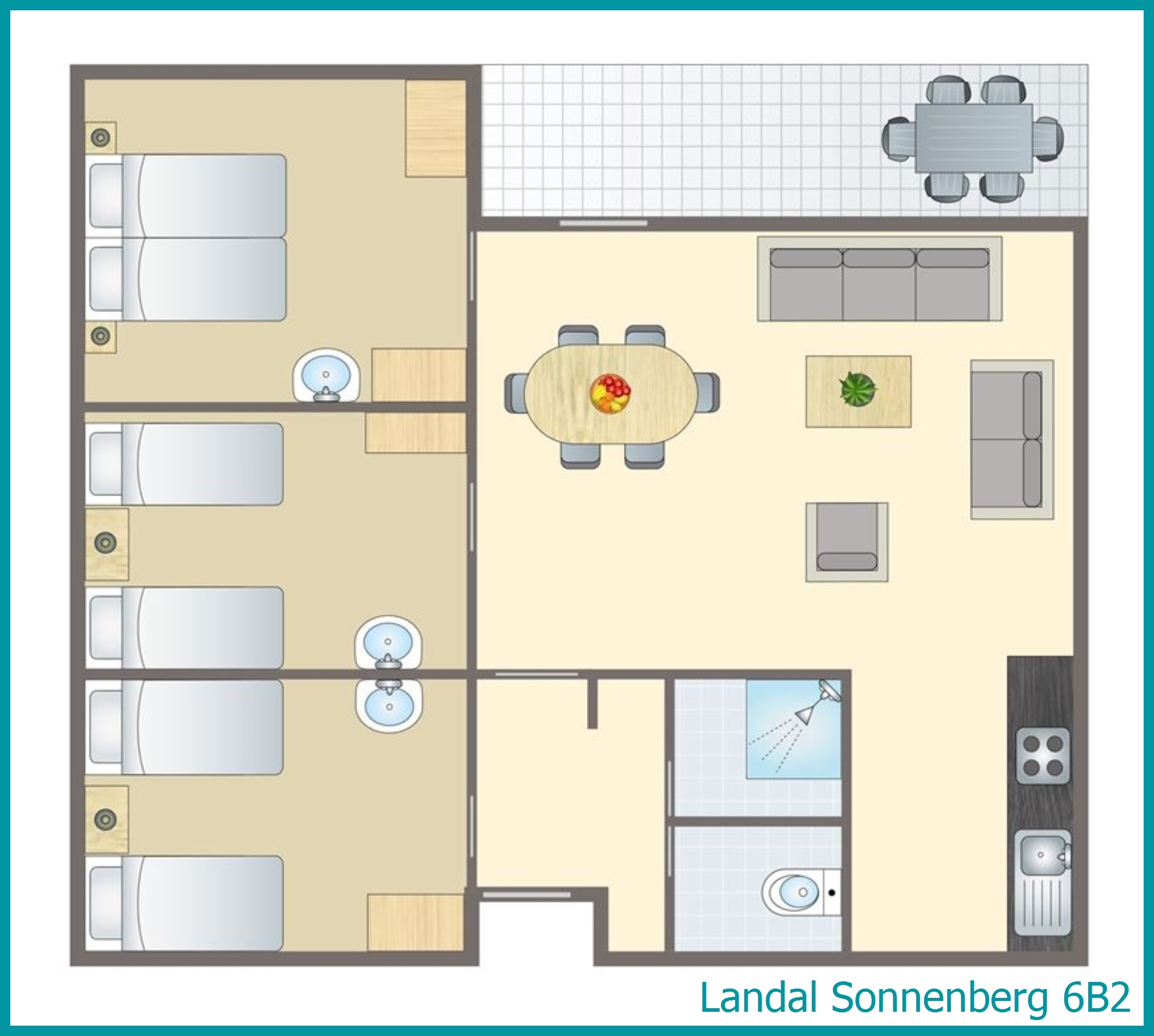 bungalow 6 personnes 6B2 à Sonnenberg