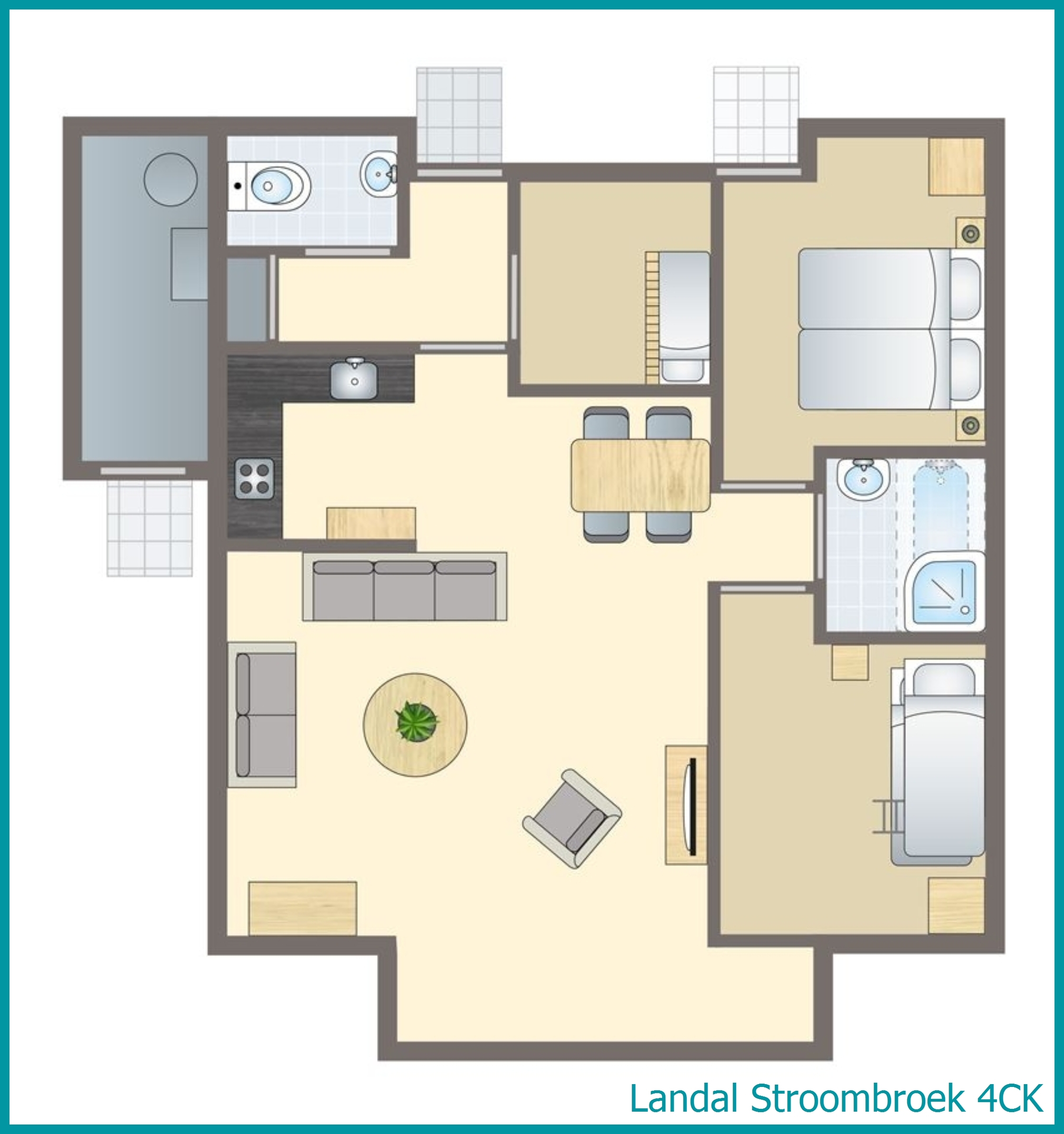 4-persoons kinderbungalow 4CK in Stroombroek