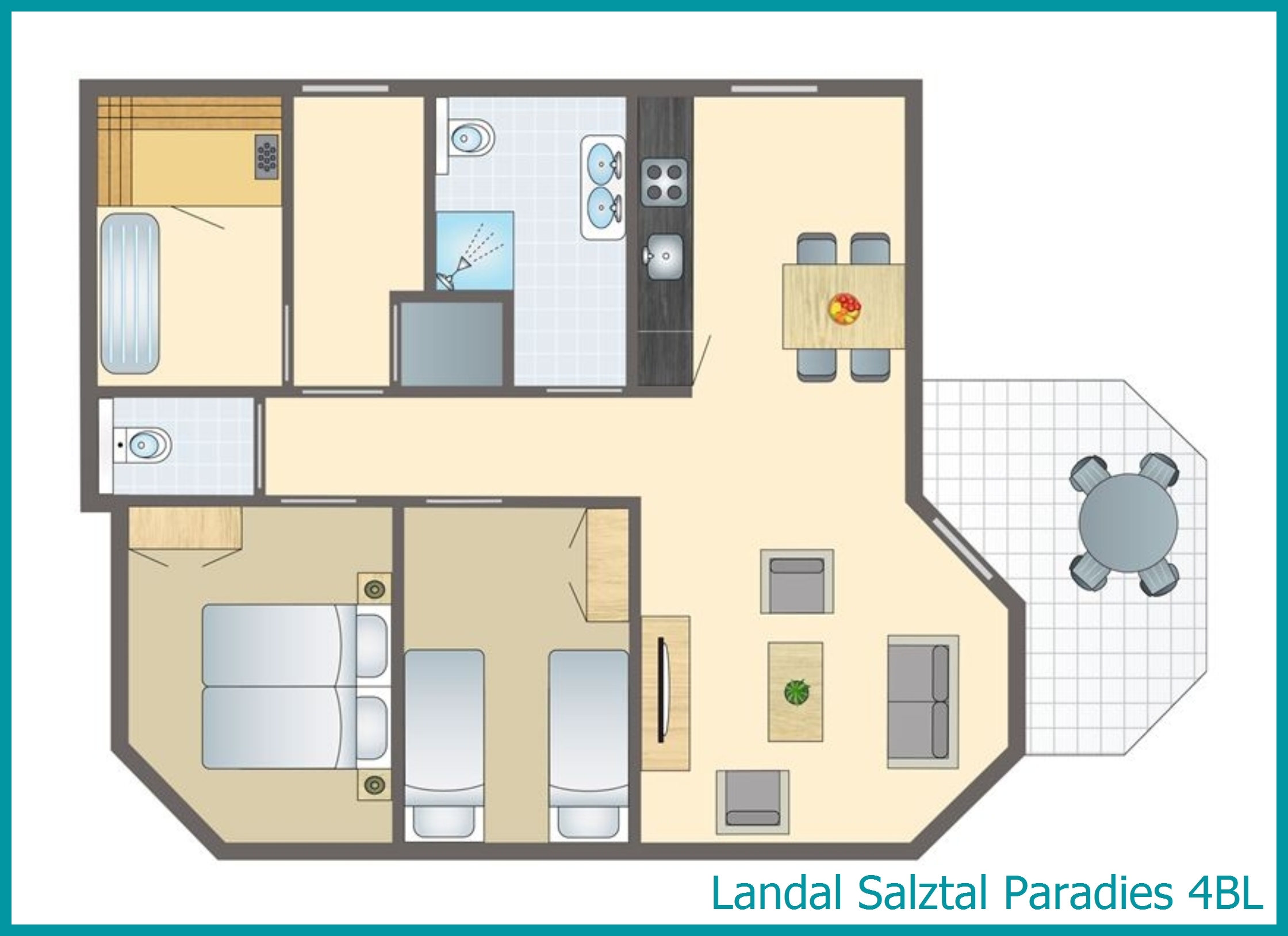 4-persoons woning 4BL in Salztal Paradies