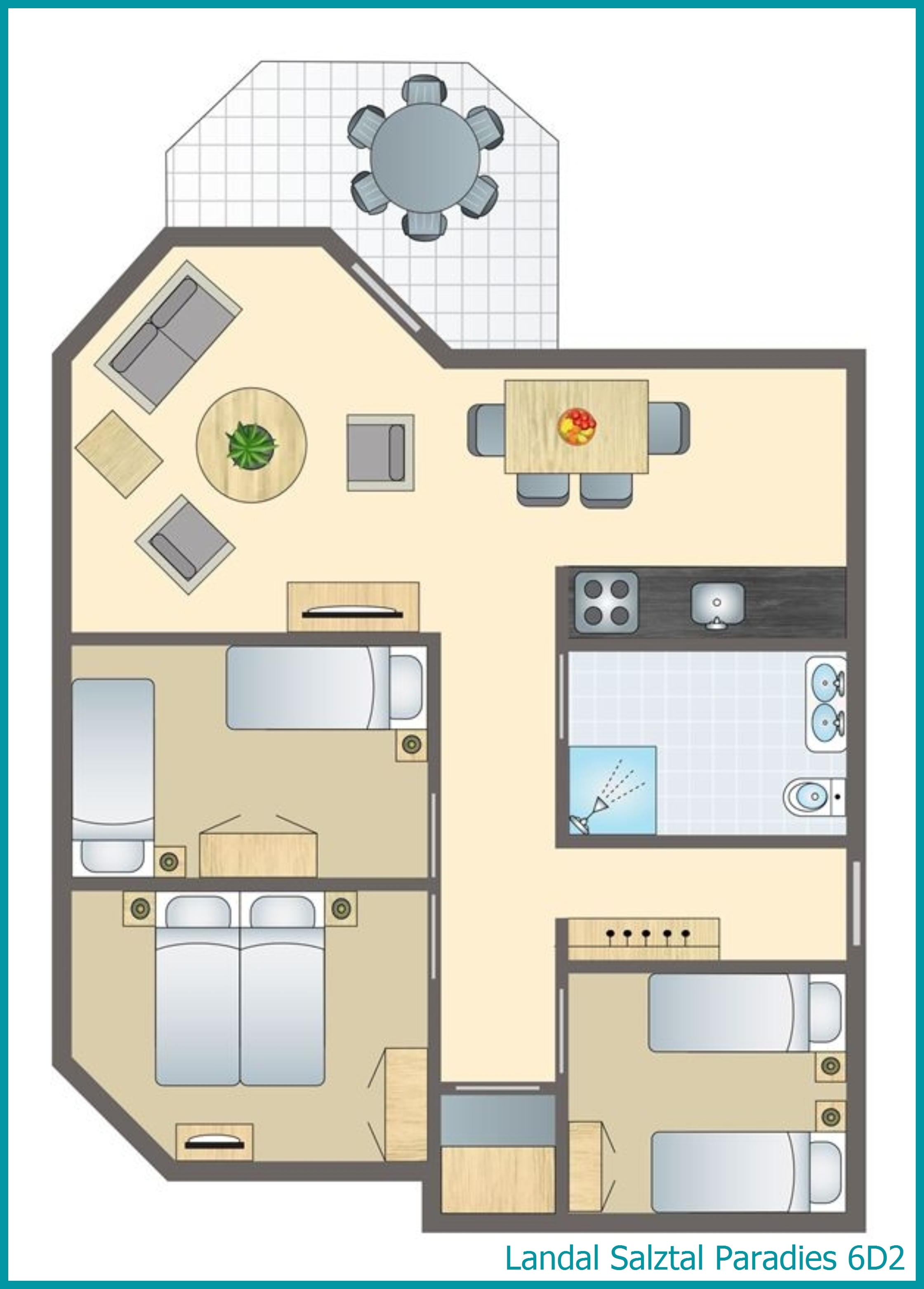 6-persoons woning 6D2 in Salztal Paradies