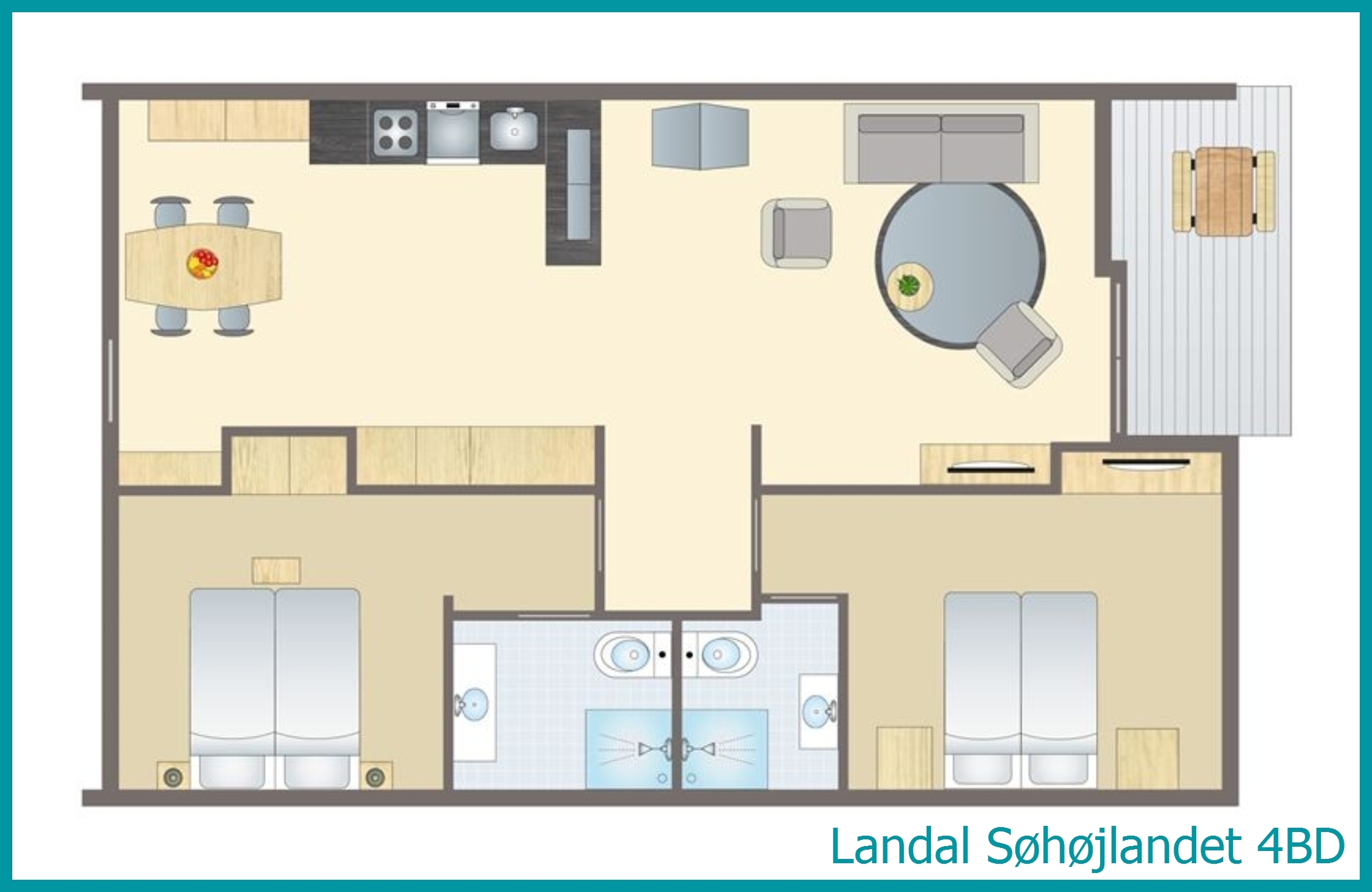 4-persoons hondenbungalow 4BD in Søhøjlandet