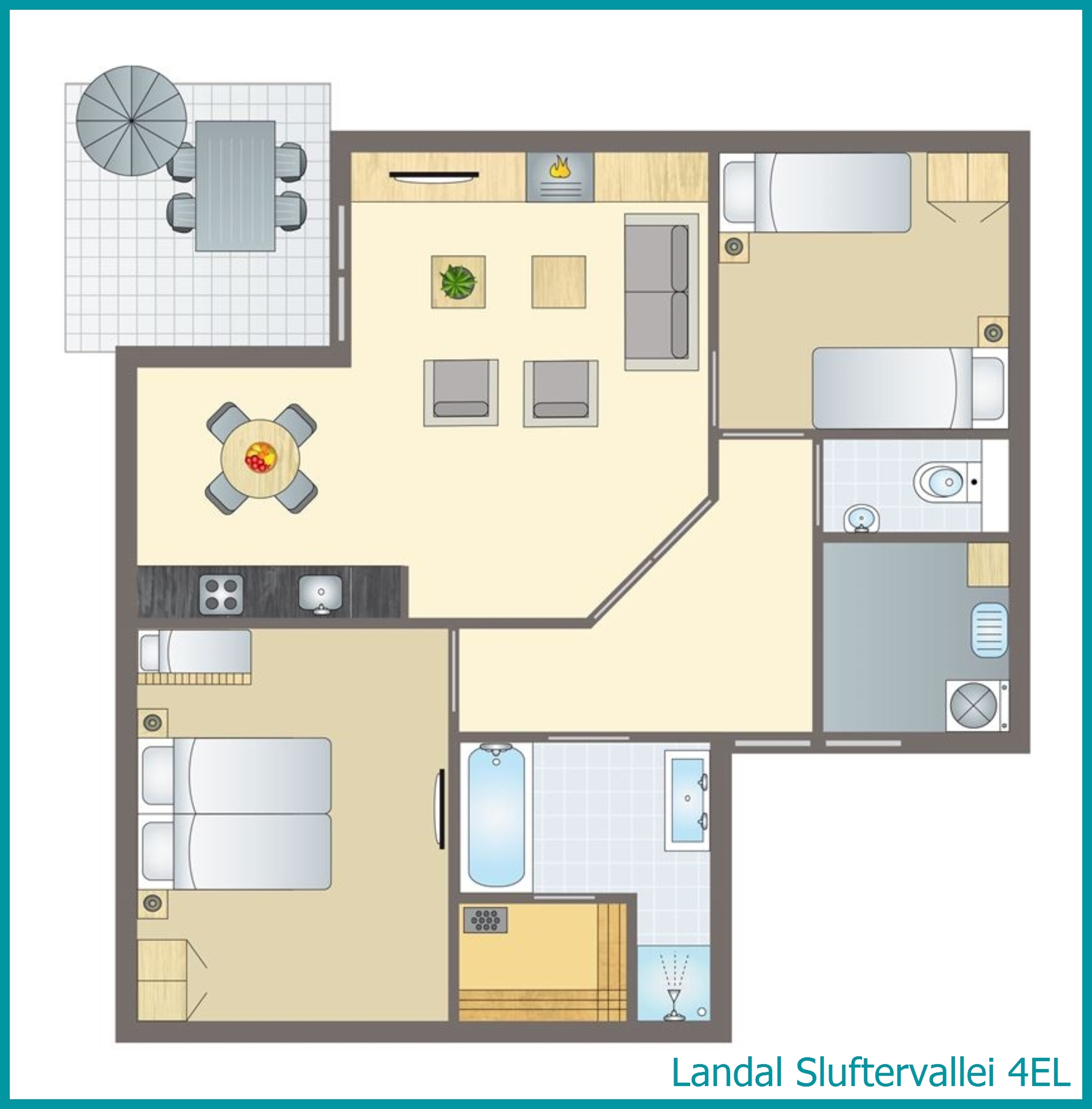 4-persoons bungalow 4EL in Sluftervallei